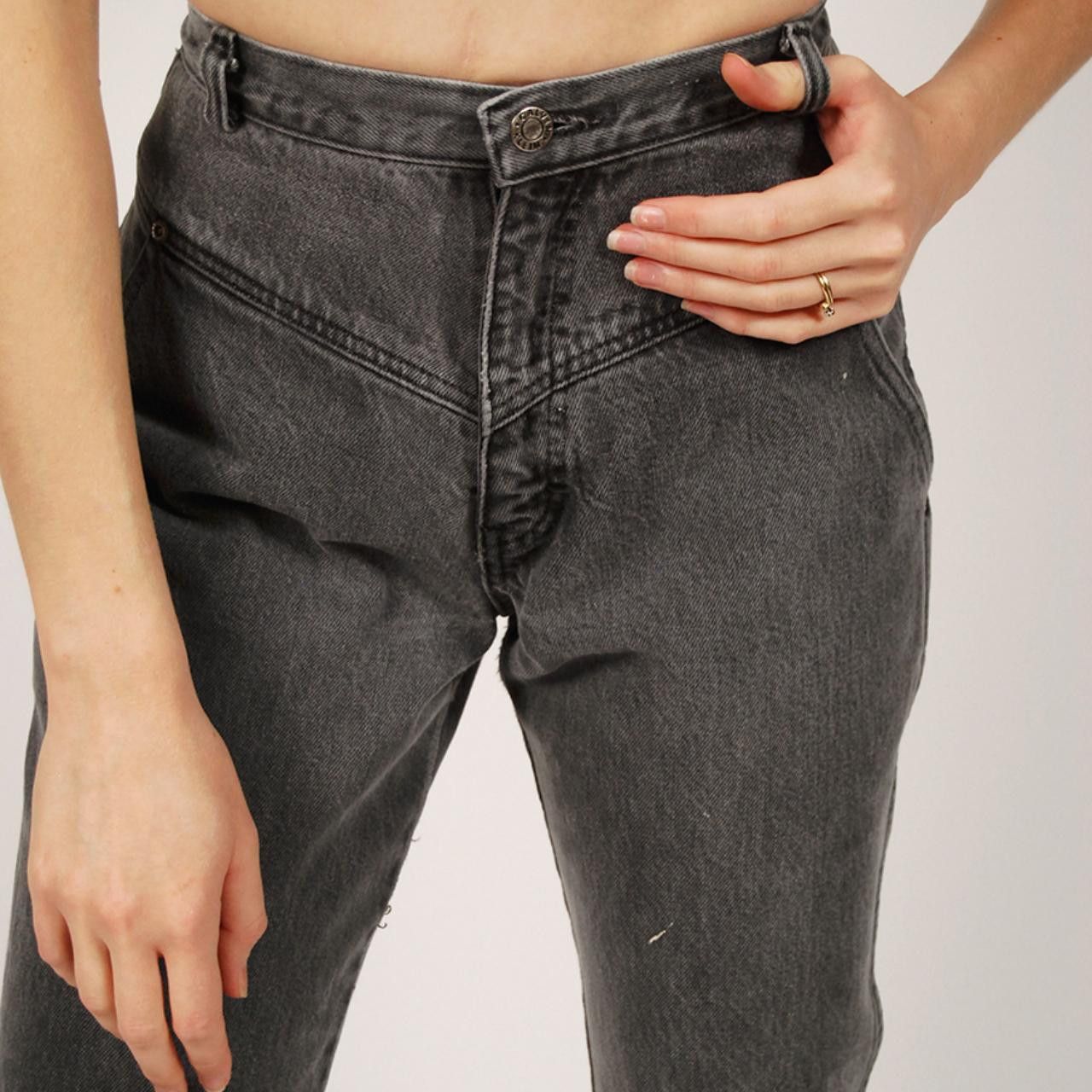 Calvin Klein 80s Grey Calvin Klein Jeans (24") skinny high-waisted slim Size 24" / US 00 / IT 34 - 7 Thumbnail