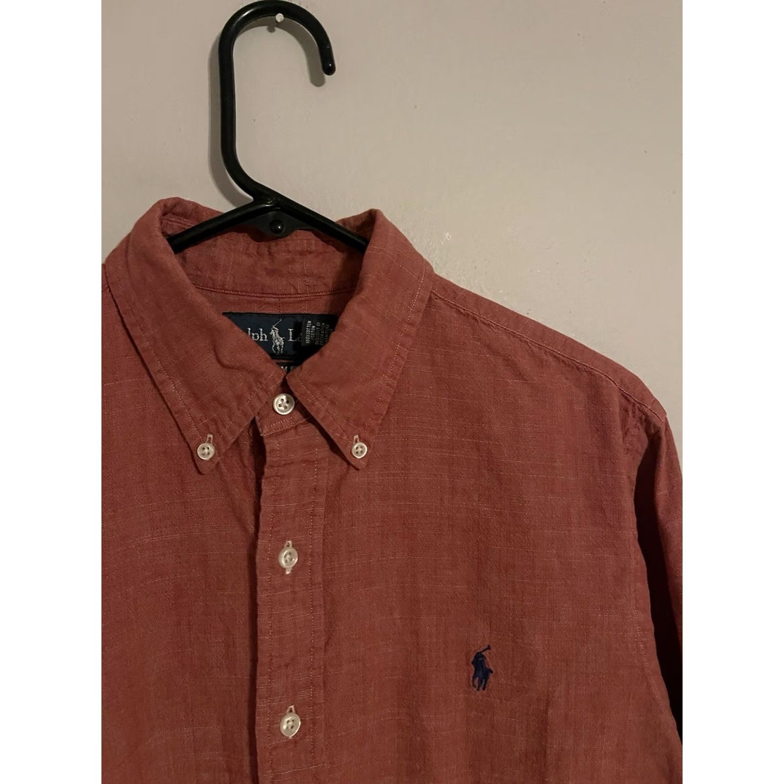 Polo Ralph Lauren Polo Ralph Lauren Button-Up Shirt Red Chambray Custom Fit Men's Medium Size US M / EU 48-50 / 2 - 2 Thumbnail