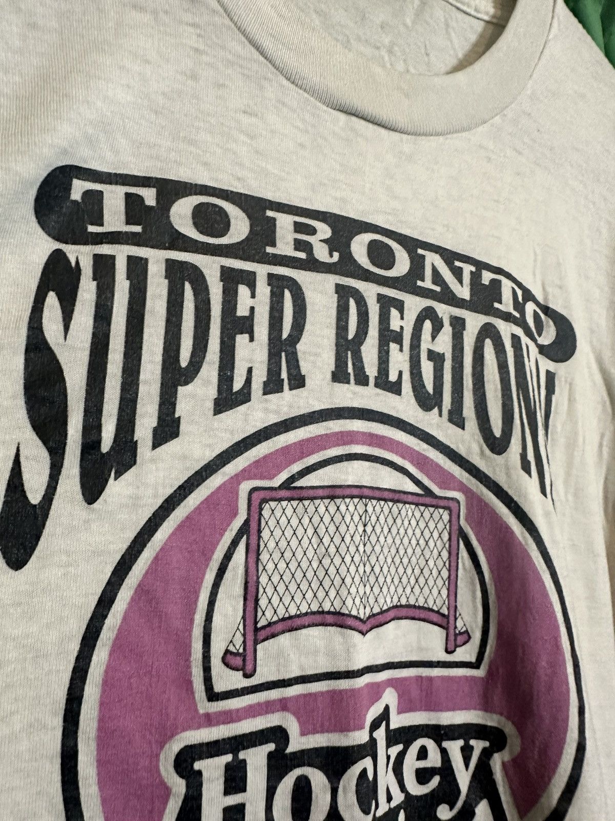 Fruit Of The Loom Single stitch 1994 North America hockey white t-shirt Size US XXL / EU 58 / 5 - 3 Thumbnail