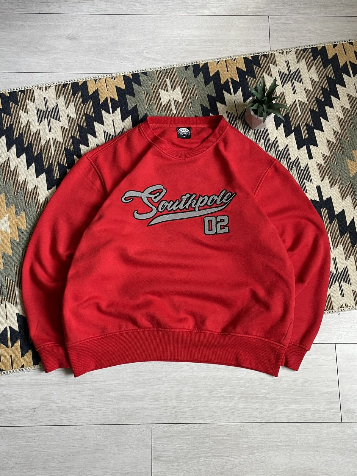 Southpole × Vintage Vintage Southpole Y2K Big Reflective Logo Sweatshirt Size US XL / EU 56 / 4 - 1 Thumbnail