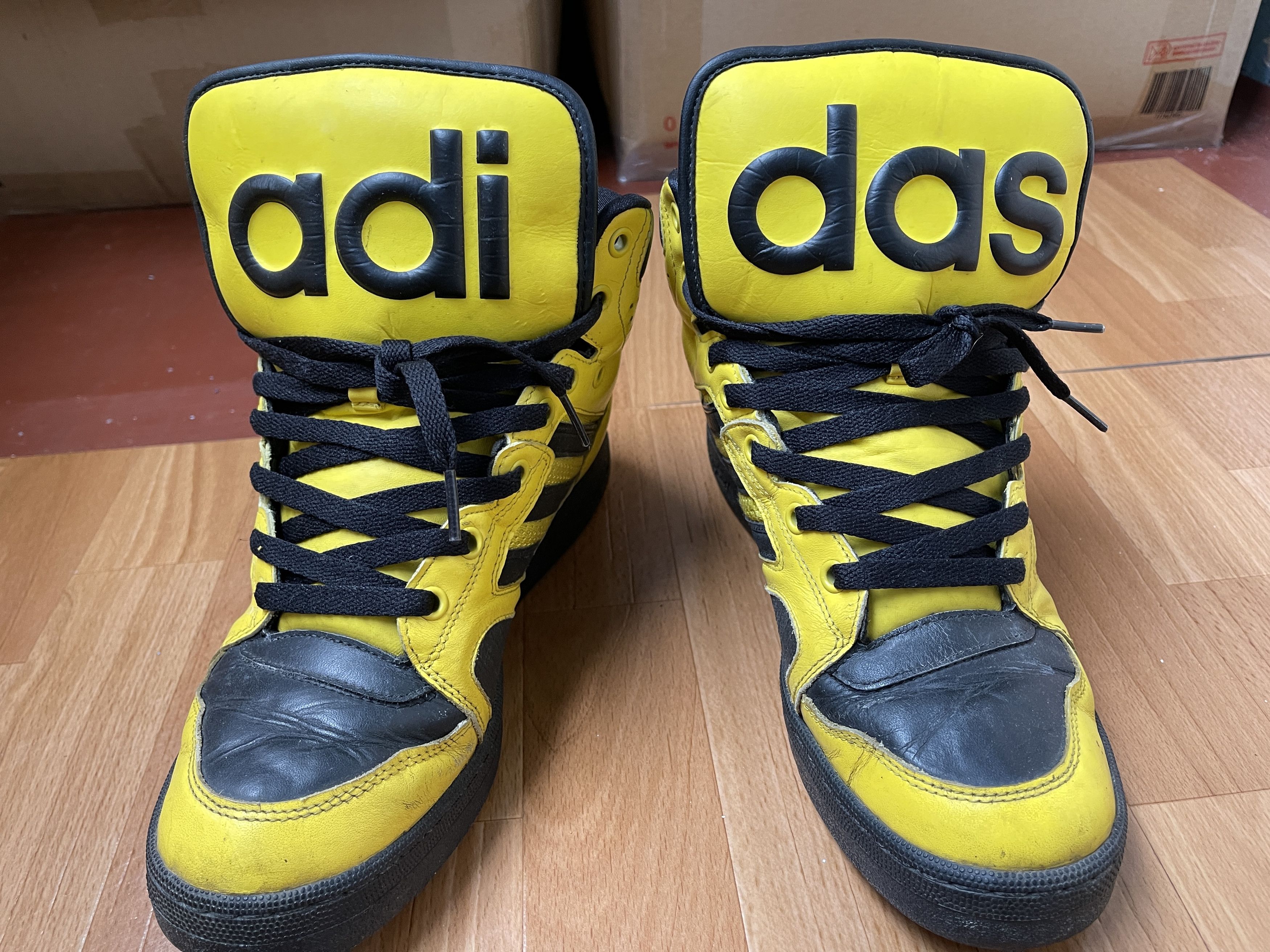 Adidas × Jeremy Scott Adidas sneakers Jeremy Scott Instinct Top shoes ObyO V24530 Size US 9.5 / EU 42-43 - 3 Thumbnail