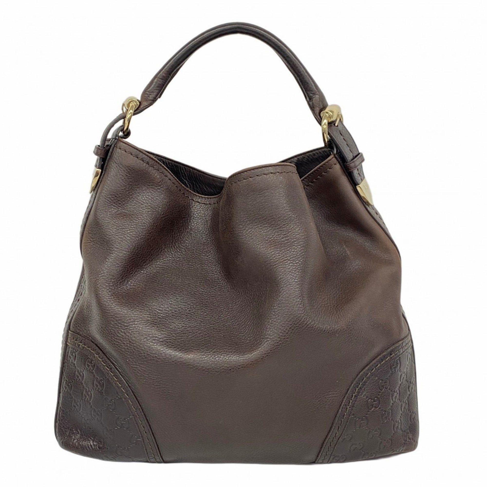 Gucci Shoulder Bag Guccissima 181514 Leather Brown Champagne Ladies, Women's