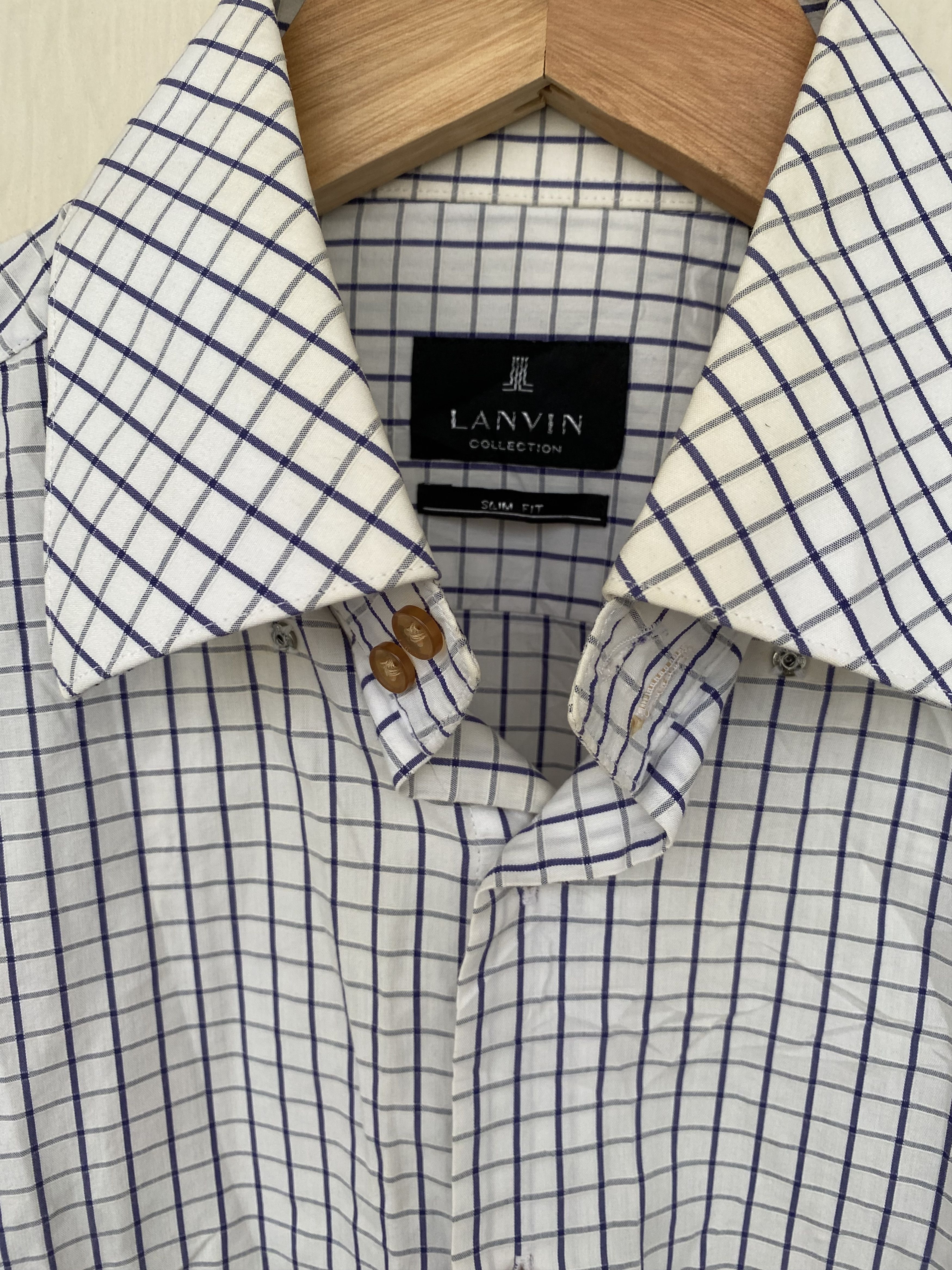 Lanvin Vintage Lanvin Checker Button Up Shirt Size US M / EU 48-50 / 2 - 3 Thumbnail