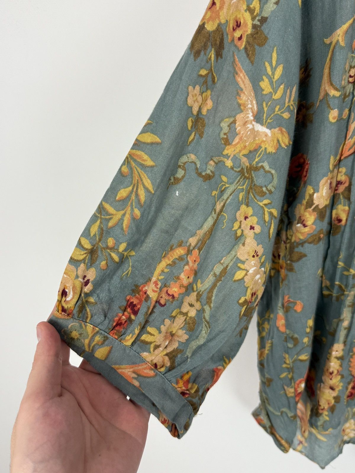 Denim & Supply Ralph Lauren Denim&Supply Avery Swing Floral Cotton 3/4 Sleeve Blouse M Size M / US 6-8 / IT 42-44 - 7 Thumbnail