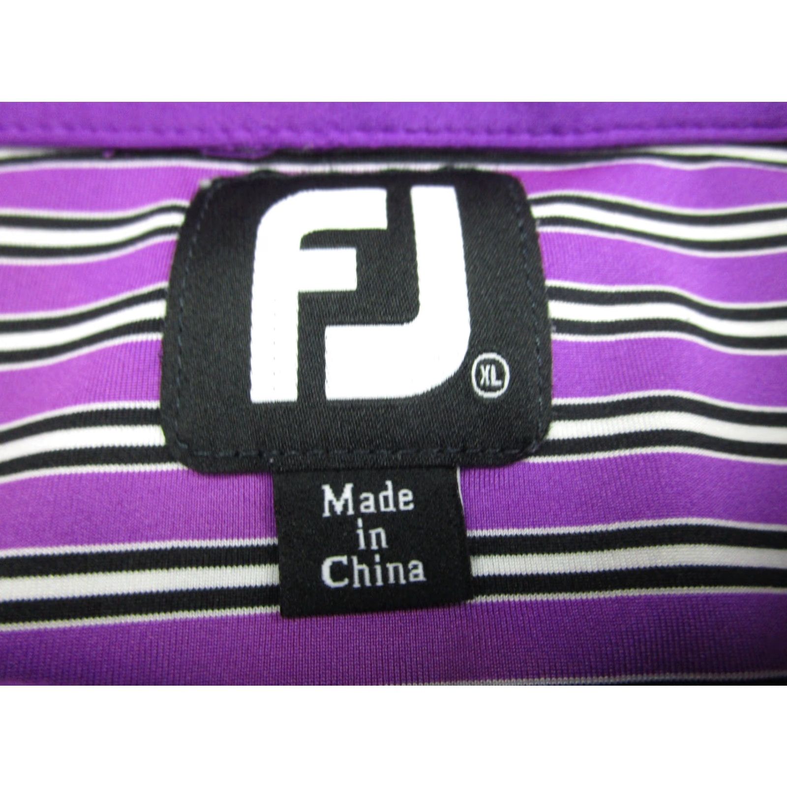 Footjoy FootJoy Polo Shirt Mens XL Purple Striped Golf Performance Tree Embroidered TCI Embroidered Performance FootJoy Green? Size US XL / EU 56 / 4 - 5 Thumbnail