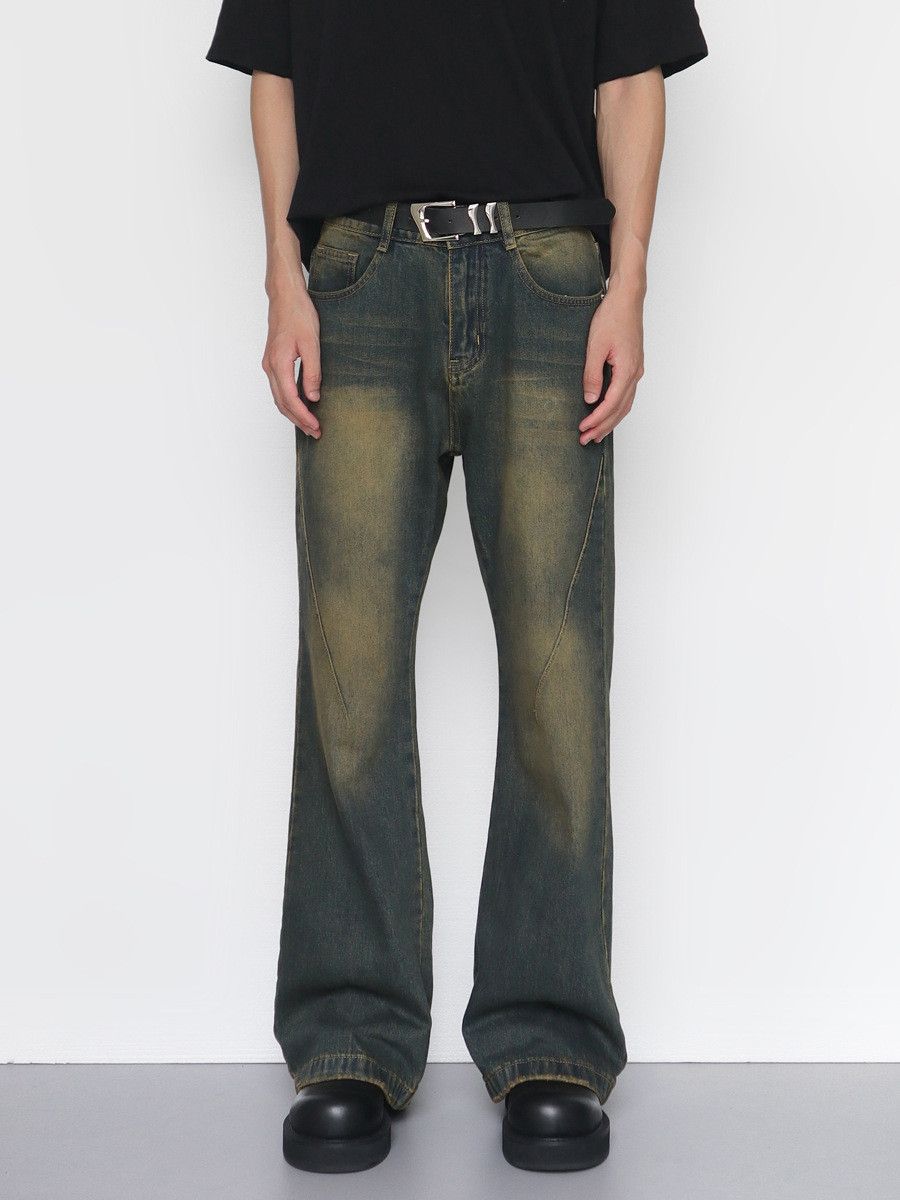 Japanese Brand × Jean American retro distressed loose all-match flared jeans Size US 32 / EU 48 - 1 Thumbnail