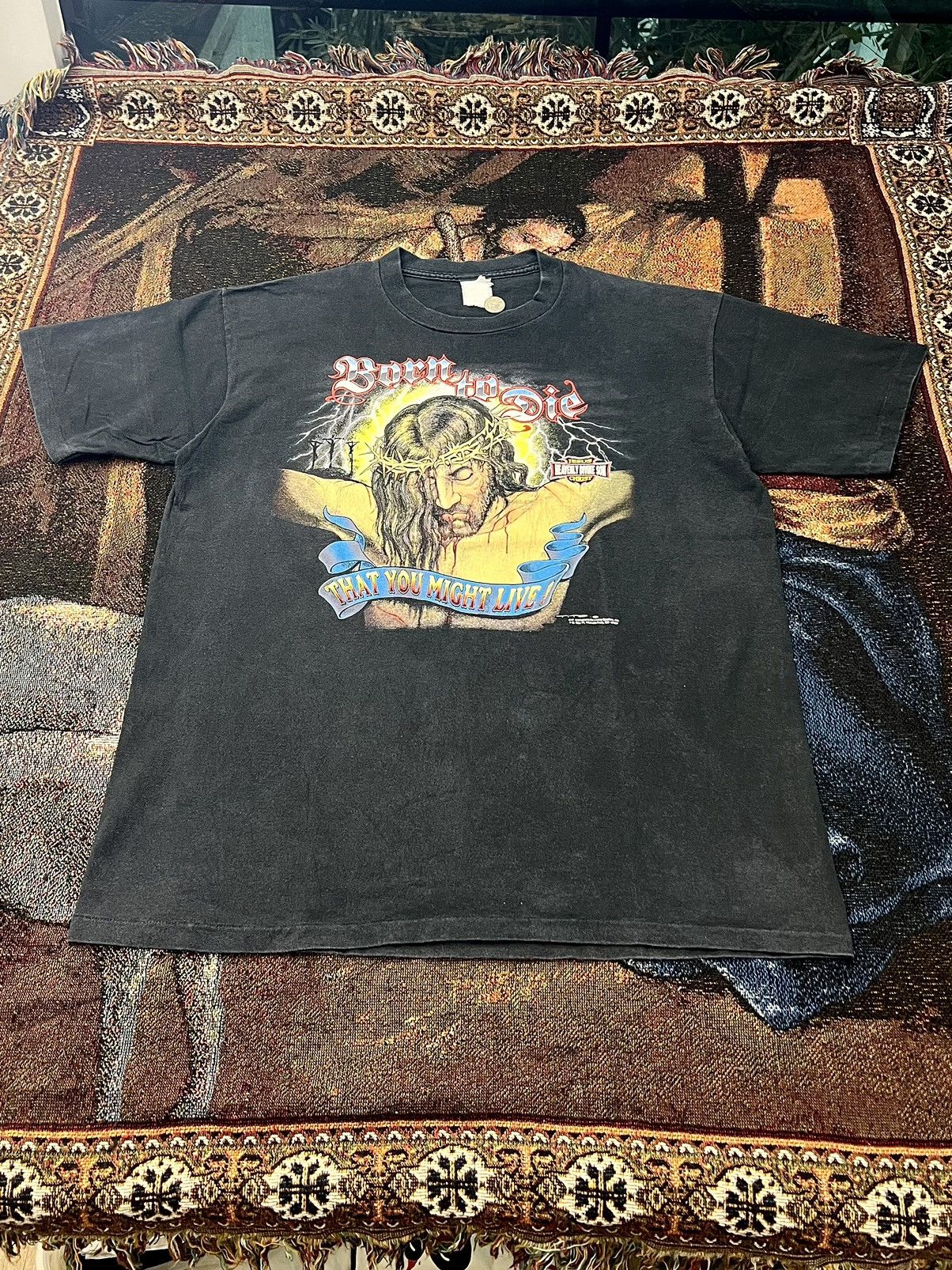 Vintage Harley-style Jesus Tee by Living Epistles Size US XL / EU 56 / 4 - 2 Thumbnail