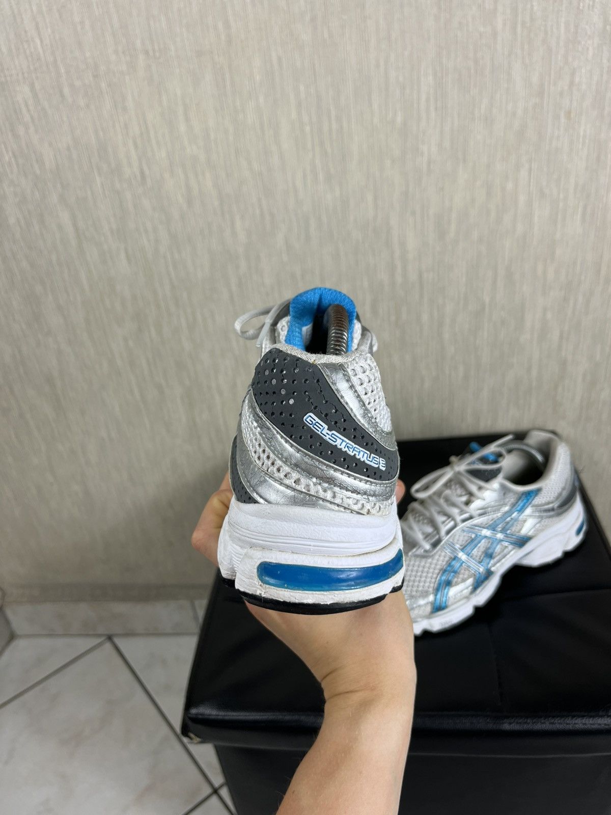 Asics × Vintage Vintage Asics Gel-Stratus 3 y2k mesh silver sneakers shoes Size US 9.5 / EU 42-43 - 12 Thumbnail