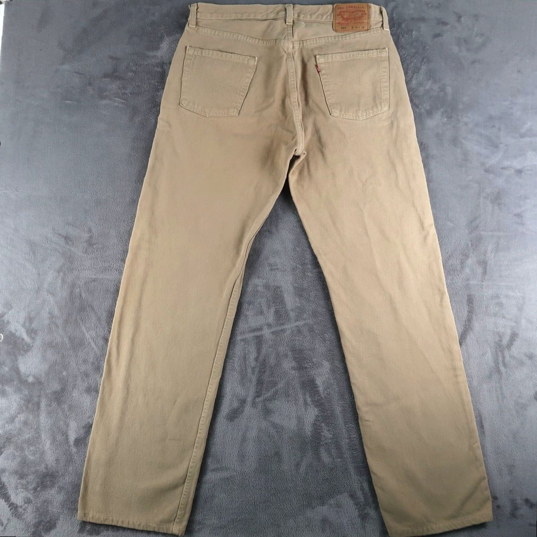 Levi's VINTAGE Levi's 501 Jeans Straight Denim Khaki 36 Mens 90s USA Buttons Belt Loops 5-Pocket Size US 36 / EU 52 - 2 Thumbnail