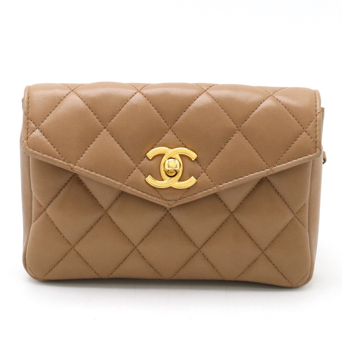 Chanel Chanel Chanel Matelasse Coco Mark Leather Belt Bag Waist Pouch Leather Belt Bag in Very Good Condition Size ONE SIZE - 1 Thumbnail