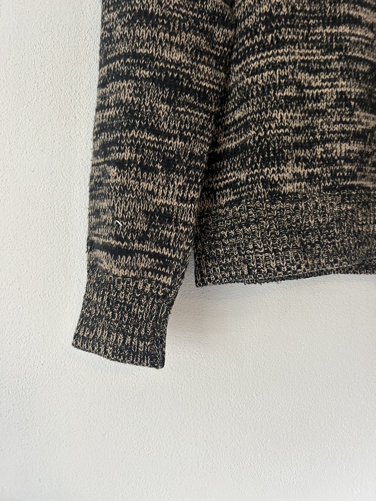 Prada Black/Beige Marbled Wool-Cashmere Blend Knit Sweater Size US M / EU 48-50 / 2 - 7 Thumbnail