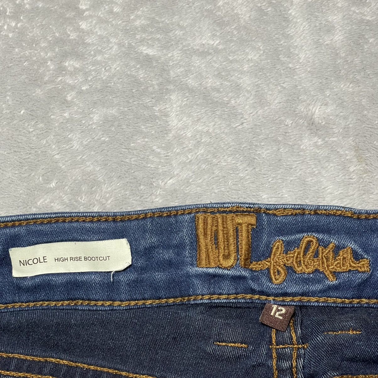 Other Kut from the Kloth Nicole High Rise Bootcut Jeans Blue 12 Size 34" / US 12 / IT 48 - 3 Thumbnail