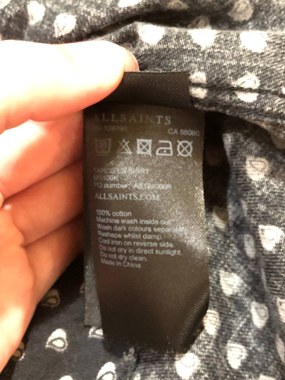 Allsaints Vintage Allsaints black print shirt crazy Y2K streetwear Size US XS / EU 42 / 0 - 4 Thumbnail