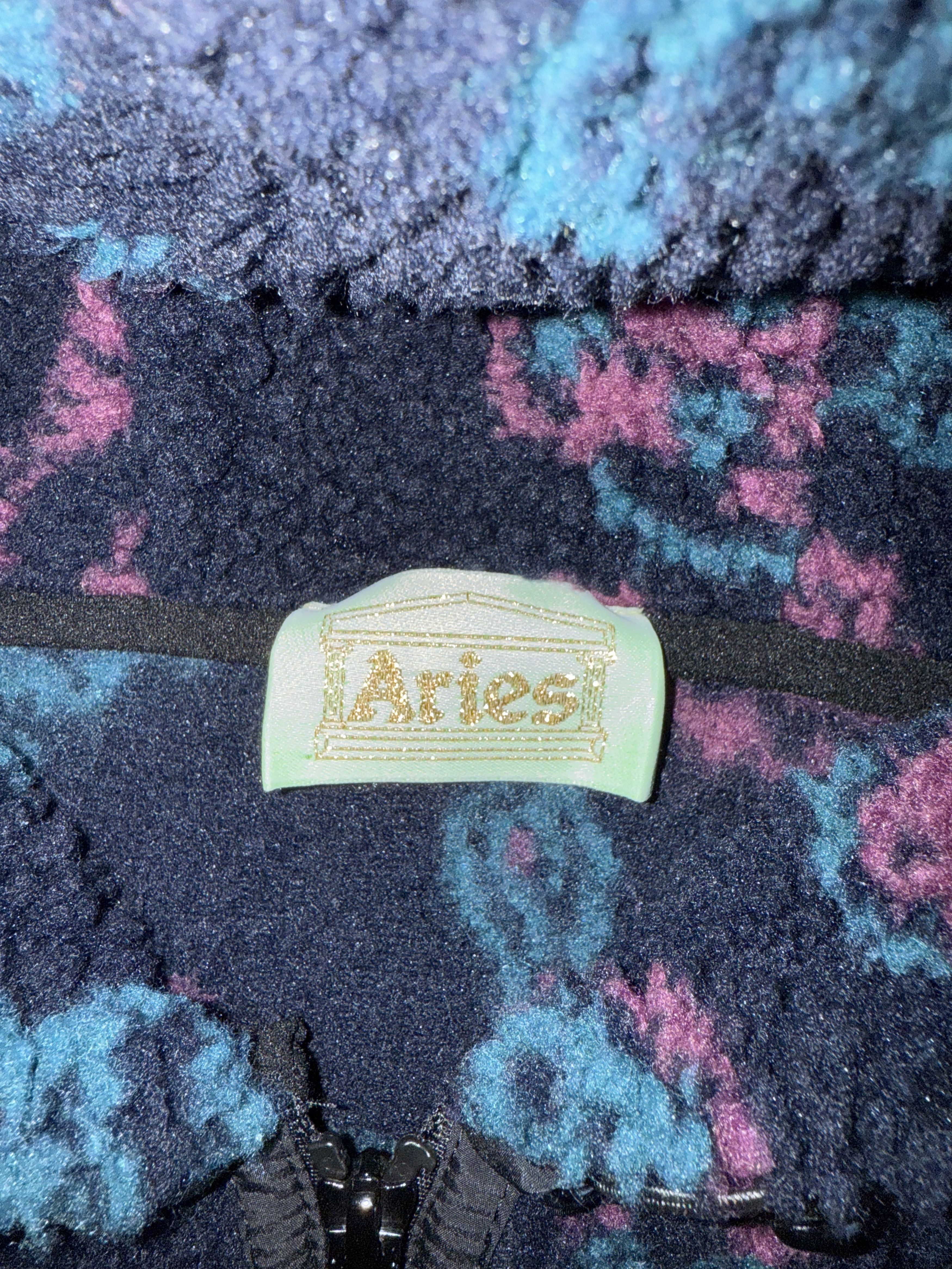 Aries Aries Navy Paisley Half-Zip Fleece Hoodie Size US M / EU 48-50 / 2 - 7 Thumbnail