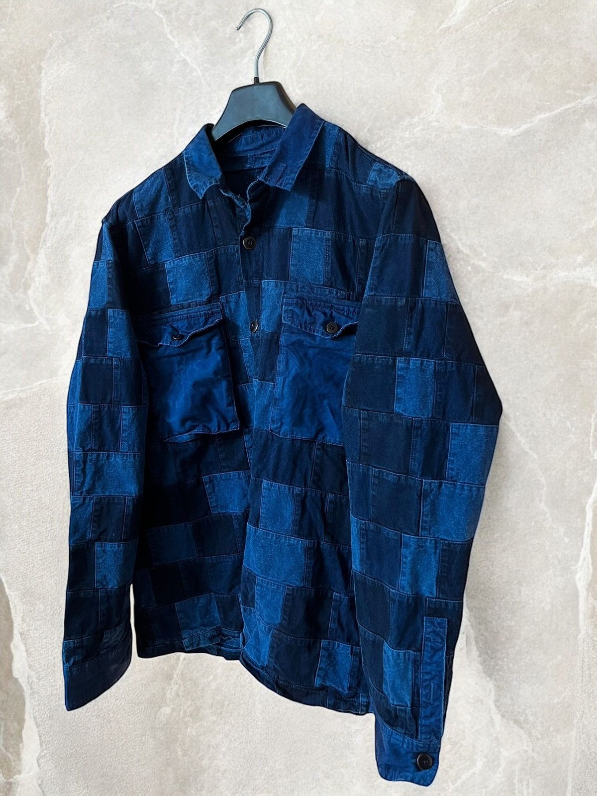 Vintage VINTAGE PATCHWORK DENIM Jacket Shirt OVERSHIRT Jean y2k Size US L / EU 52-54 / 3 - 2 Thumbnail