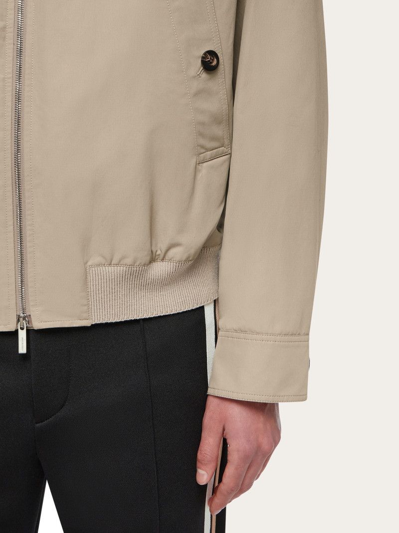 Salvatore Ferragamo o1s1rm0126 Zip up Blouson Jacket in Beige Size US S / EU 44-46 / 1 - 6 Thumbnail