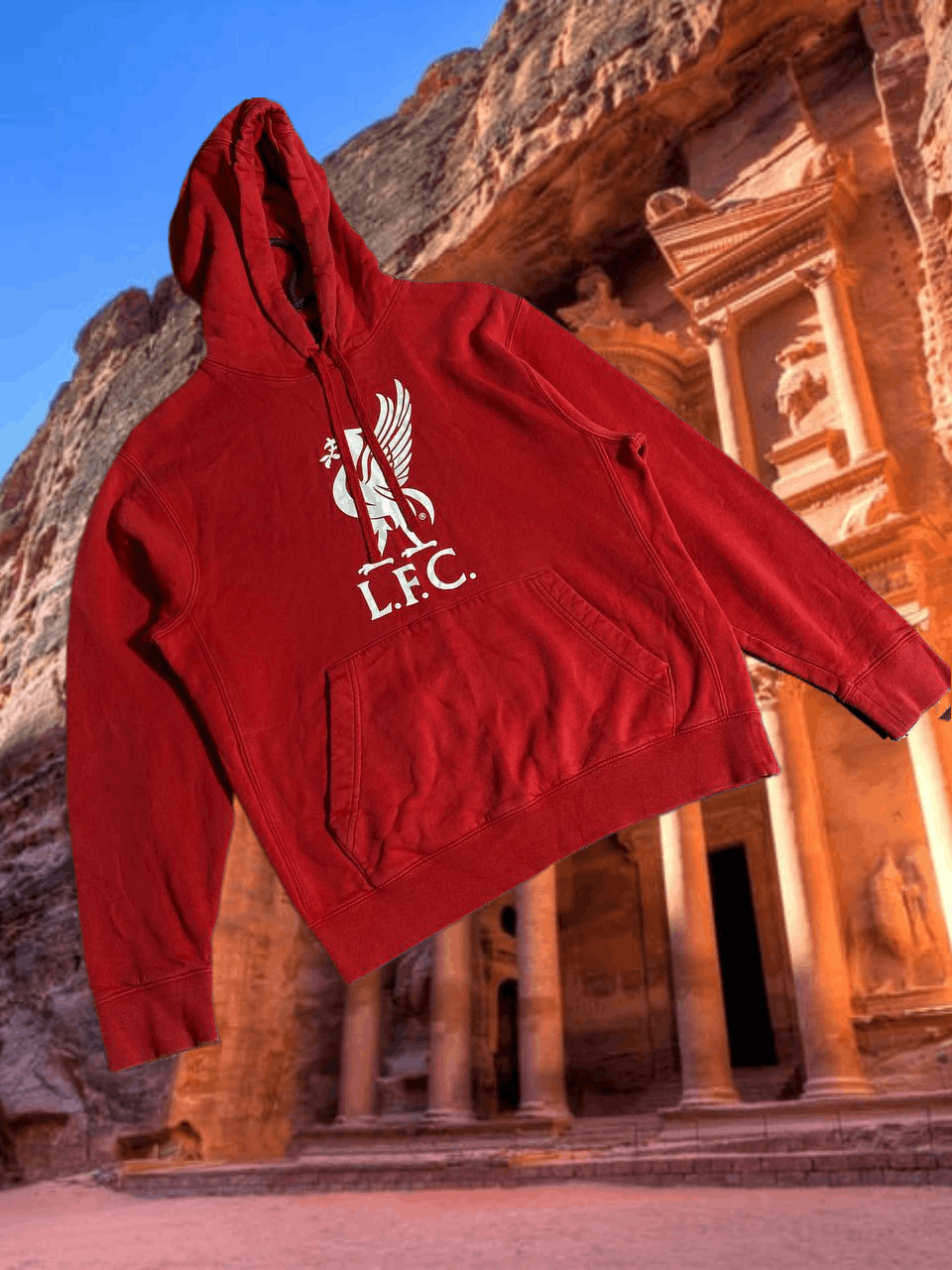 Nike vintage Nike big logo red Sweatshirt L.F.C. hoodie Y2K Size US S / EU 44-46 / 1 - 1 Thumbnail