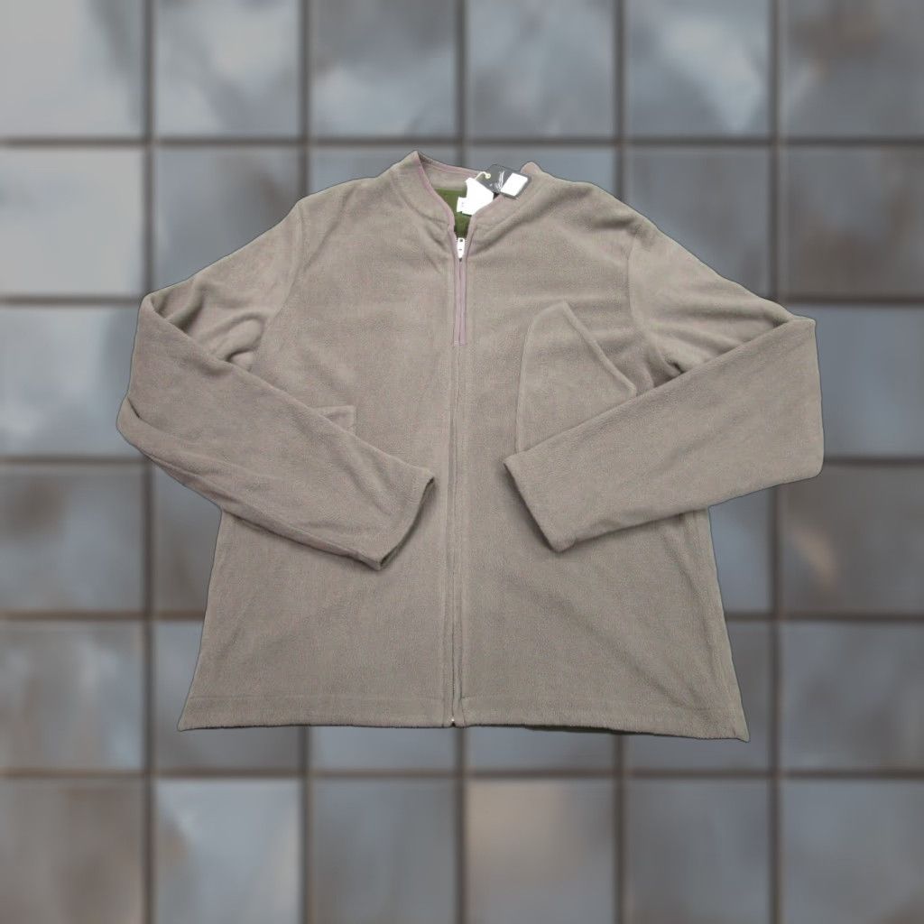 Vintage Garbstore Mens Fleece Jacket Brown Green Extra Large XL Chore Coat Size US L / EU 52-54 / 3 - 1 Thumbnail
