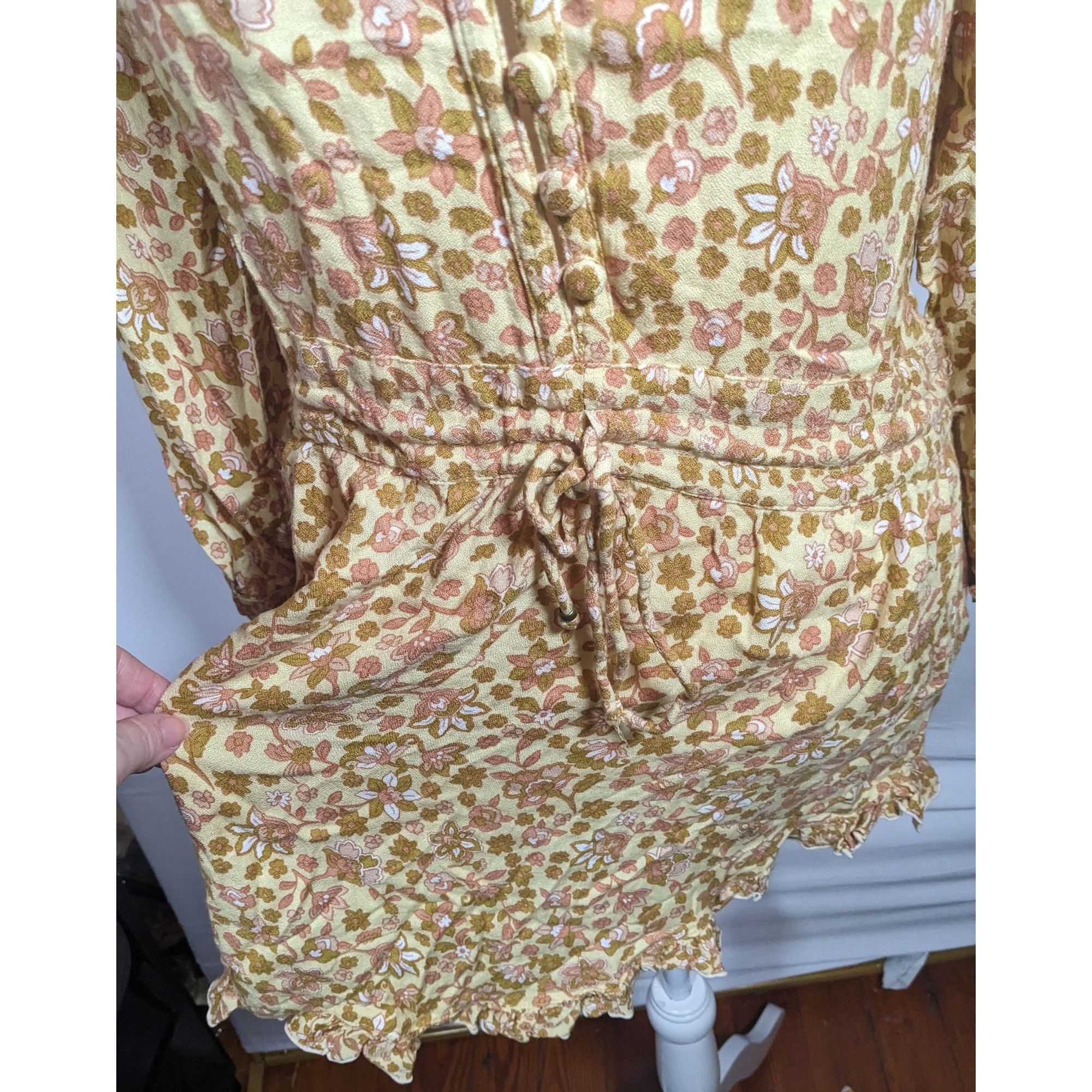 Other Barefoot Blonde Joni Play Dress Neutral Floral With Drawstri Size S / US 4 / IT 40 - 7 Thumbnail