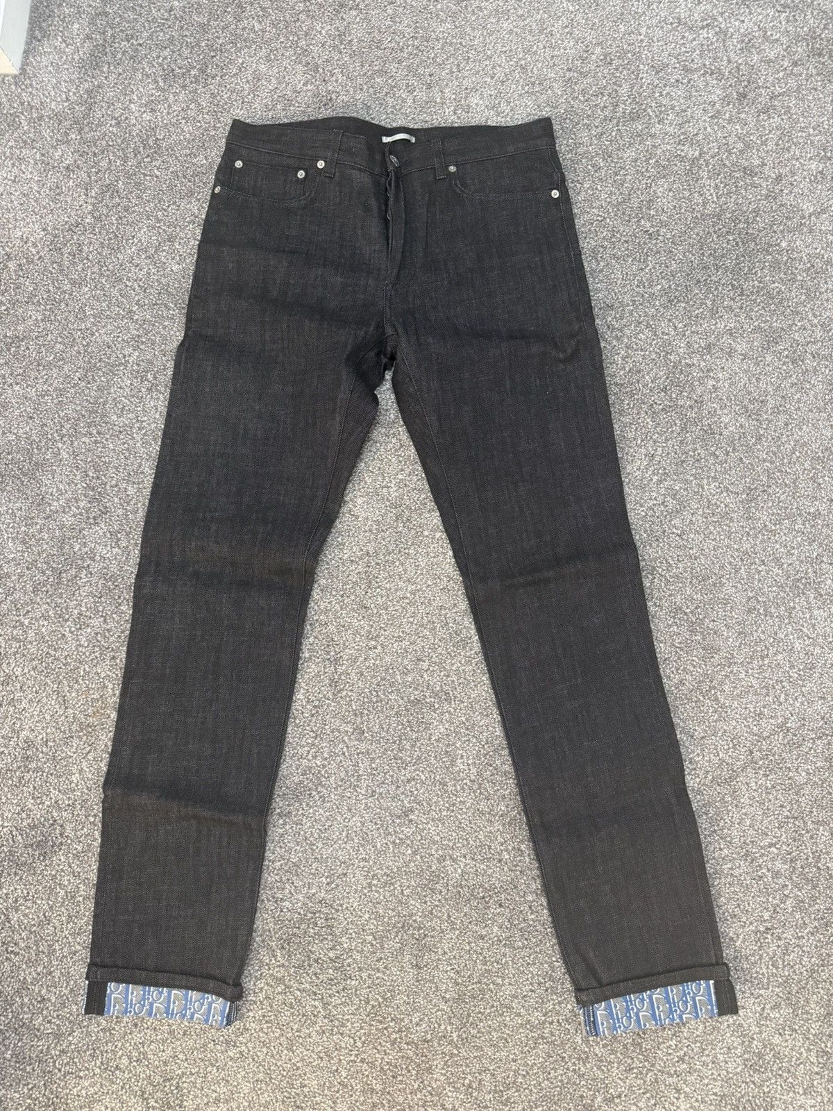 Dior Dior Oblique Cuff Denim Size US 31 - 1 Thumbnail