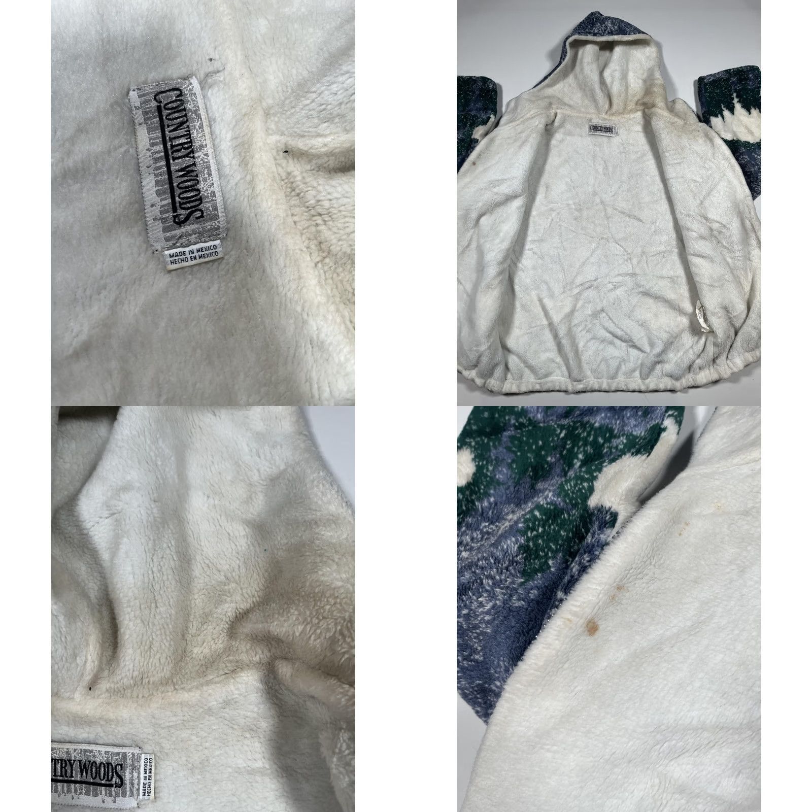 Vintage Country Woods Men`s Small Blue Mountain Landscape Fleece Zip Hoodie Jacket Winter Natural Comfort Comfort Warmth Full Zip Hooded Pockets Vintage? No Size US S / EU 44-46 / 1 - 8 Thumbnail