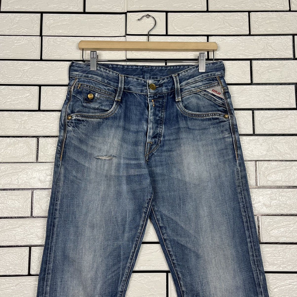 Replay Vintage Replay Tredmark Italy Blue Denim Jeans Size US 30 / EU 46 - 3 Thumbnail