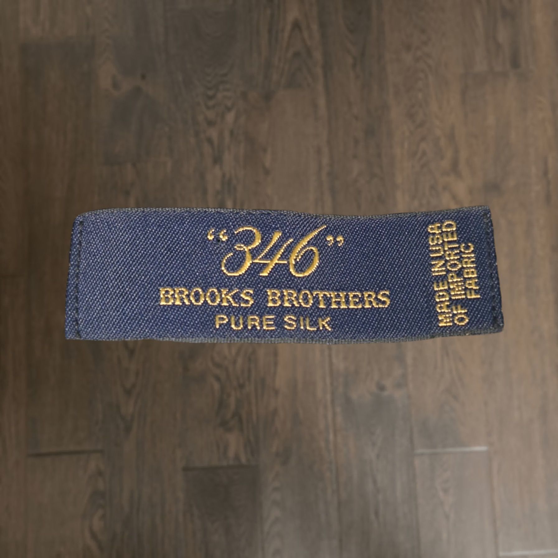 Brooks Brothers 346 Tie Mens Black Dark Blue Silk Geometric Grid Pattern Classic Usa, Men's