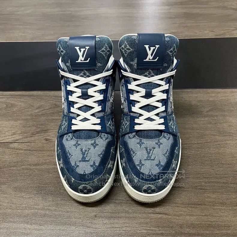 Louis Vuitton Louis Vuitton Trainer Flying Wing Blue Jeans shoes Size US 6.5 / EU 39-40 - 2 Thumbnail