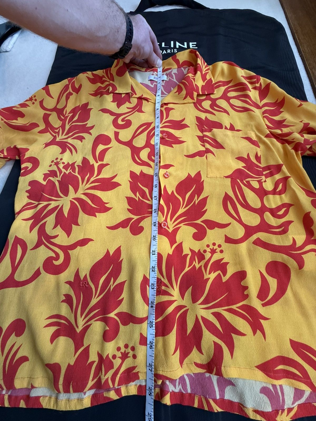 ERL SS23 $415 ERL Hawaiian ss floral tropical shirt M orange red Size US L / EU 52-54 / 3 - 7 Thumbnail