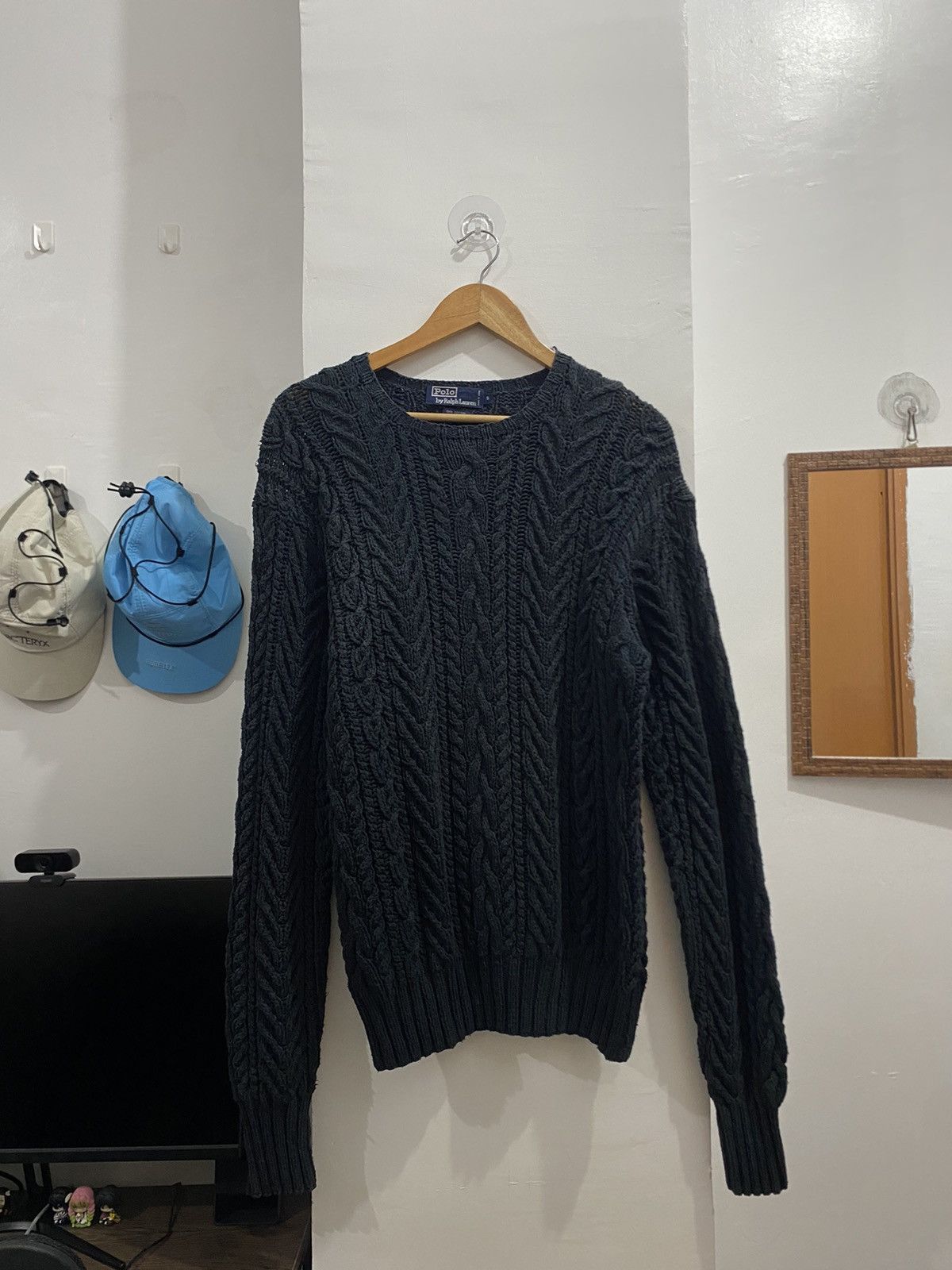Polo Ralph Lauren VINTAGE POLO RALPH LAUREN CABLE HAND KNIT SWEATER Size US S / EU 44-46 / 1 - 1 Thumbnail