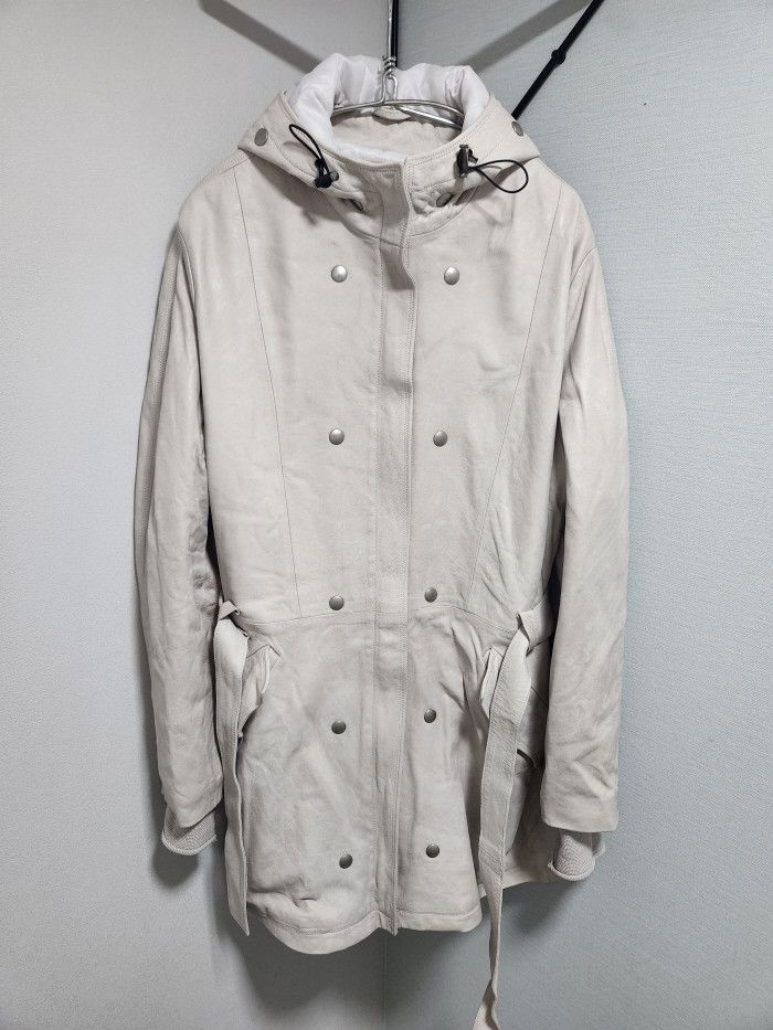 Giorgio Brato Giorgio Brato Brushed Calf Leather hooded Jacket Size M / US 6-8 / IT 42-44 - 1 Thumbnail