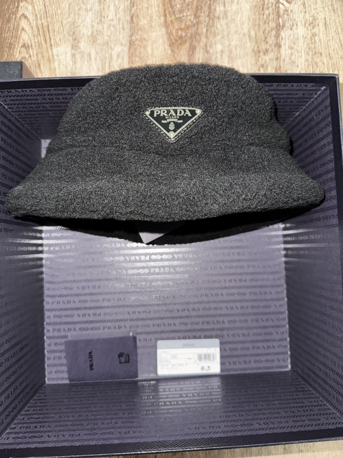 Prada Prada Shearling bucket hat black S Size ONE SIZE - 1 Thumbnail