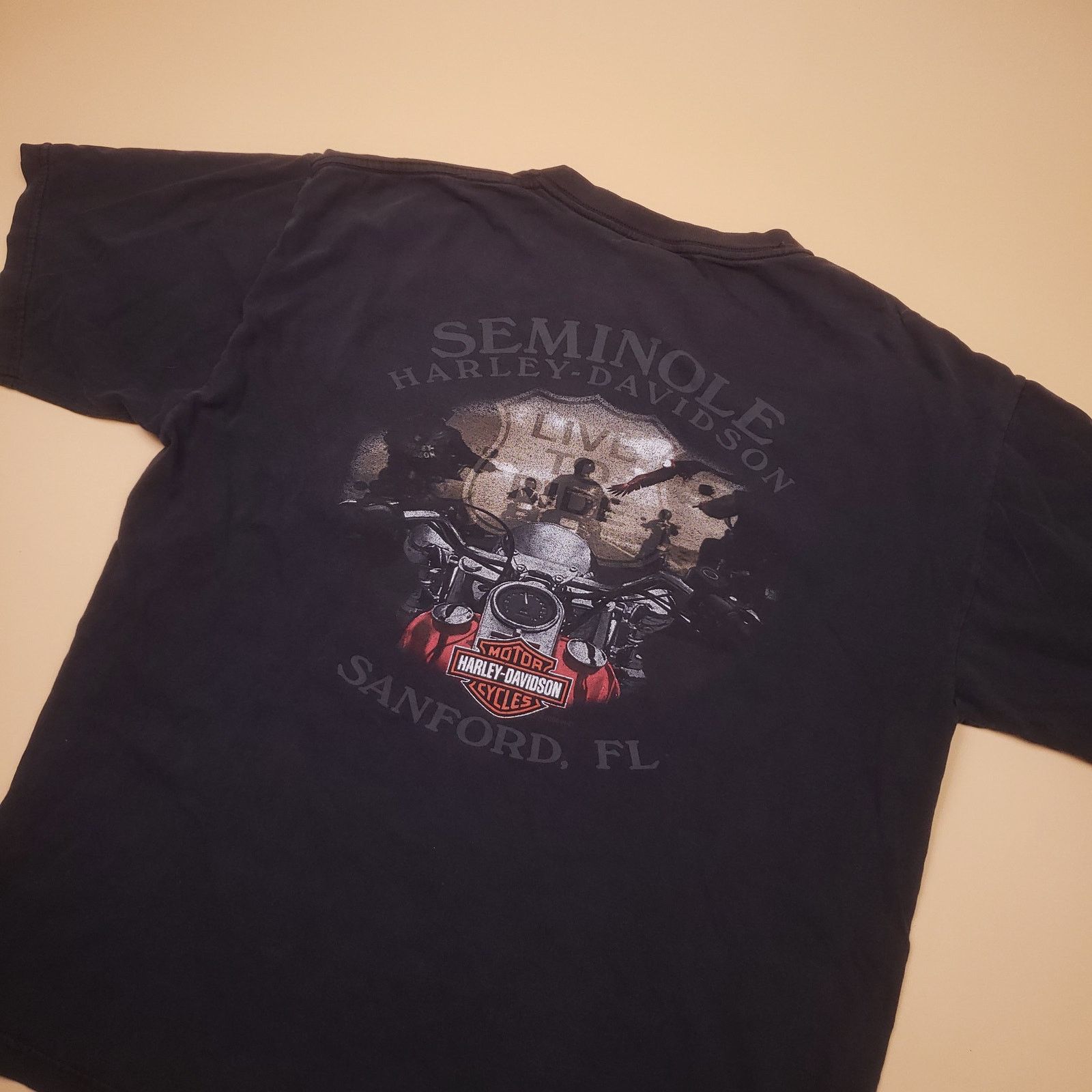 Harley Davidson y2k Harley Davidson Motorcycles Flames Pocket T Shirt Mens L Size US L / EU 52-54 / 3 - 10 Thumbnail