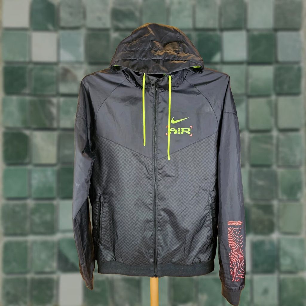 Nike VINTAGE NIKE WIND BREAKER TRACK TOP HOODIE JACKET SZ MEDIUM Jacket Mens Black Windbreaker 90s Nike Hooded Jacket Medium Mens Size US M / EU 48-50 / 2 - 1 Thumbnail
