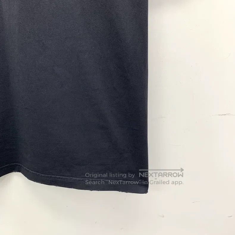 Balenciaga Balenciaga Black Aged Logo Letter Tape Print Cotton Crewne Size US M / EU 48-50 / 2 - 4 Thumbnail
