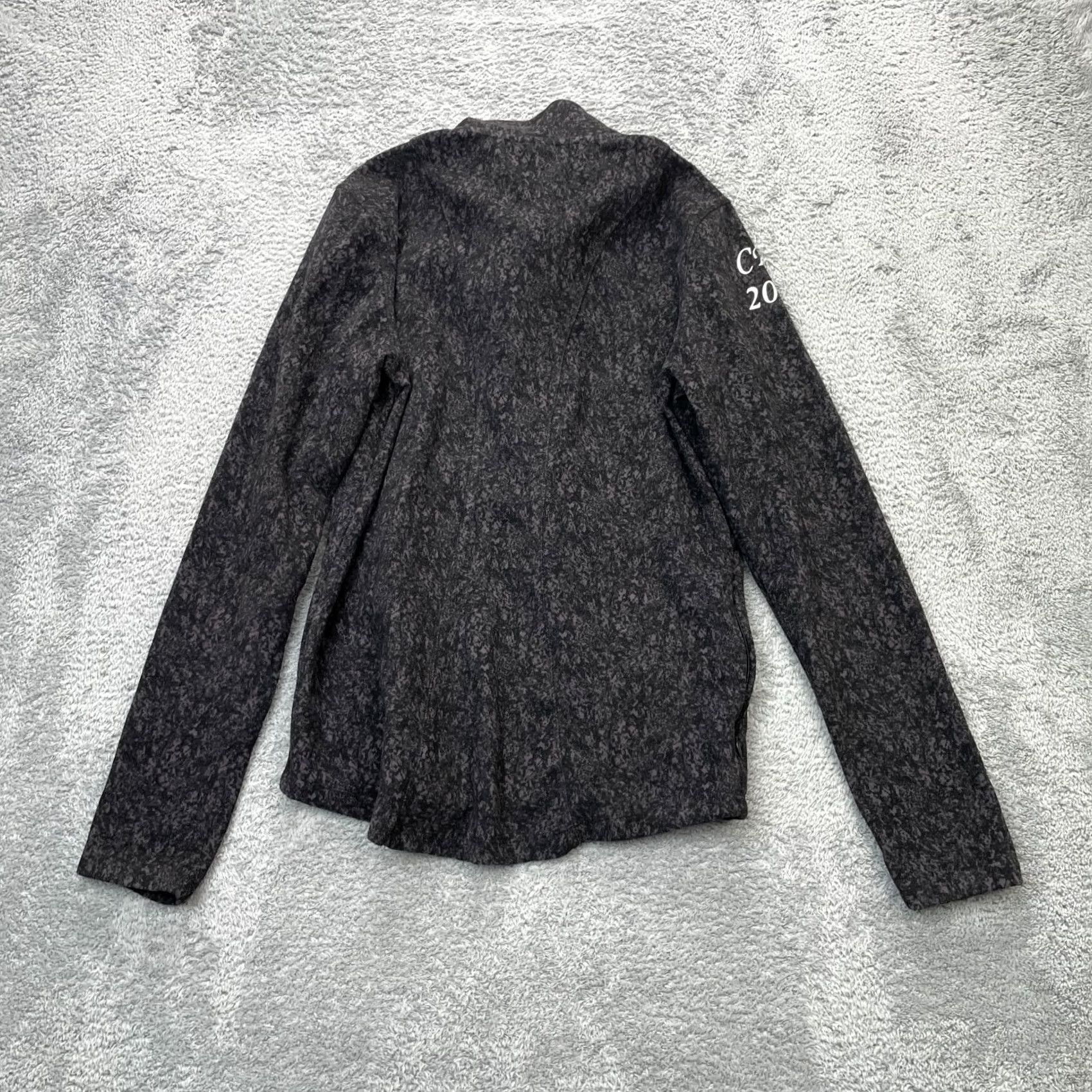 Spyder Spyder Fleece Top Womens Medium Black Abstract Stretch Thumbhole Sleeve Half Zip Size M / US 6-8 / IT 42-44 - 2 Thumbnail
