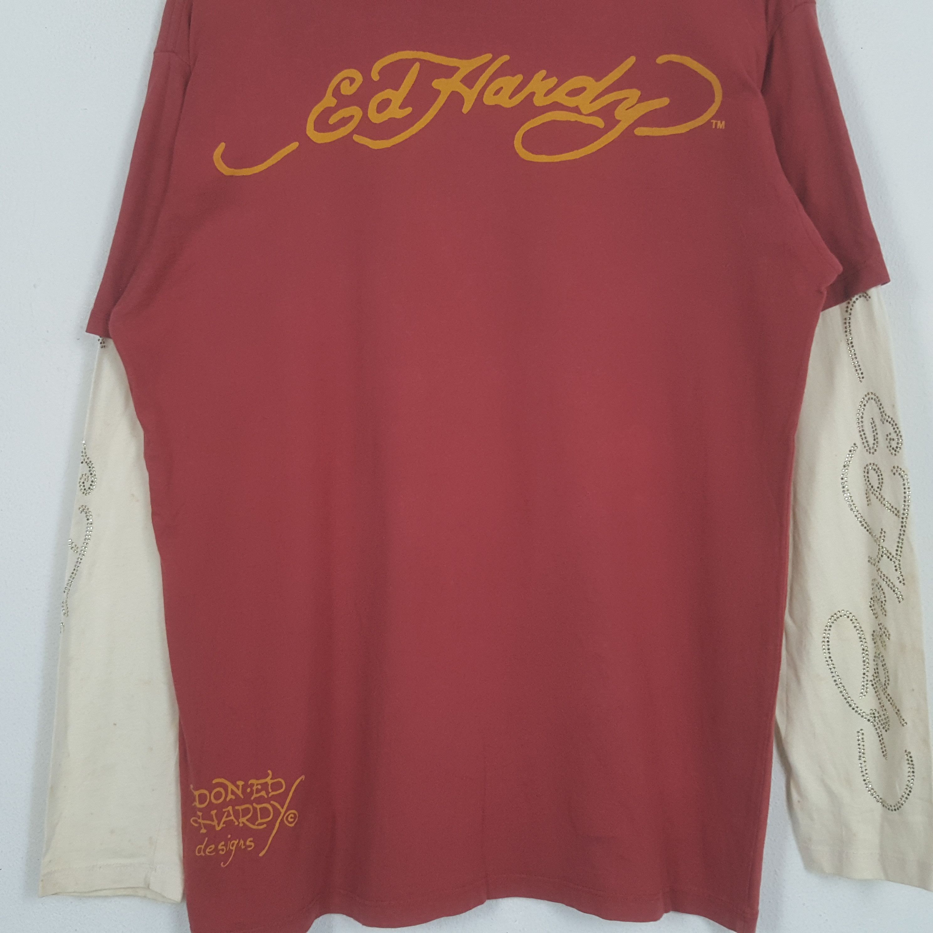 Christian Audigier × Ed Hardy × Vintage Vintage Ed Hardy by Christian Audiger Long Sleeve Tshirt Size US L / EU 52-54 / 3 - 4 Thumbnail