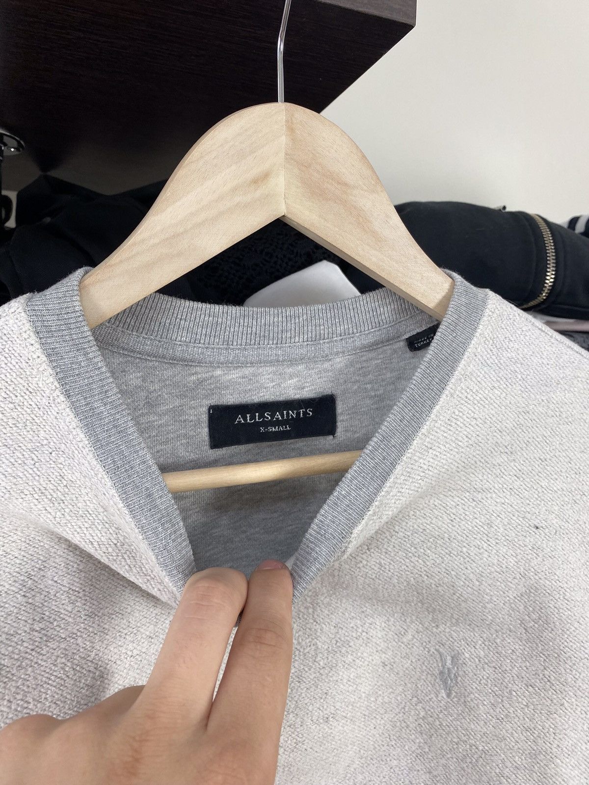 Allsaints × Vintage Vintage Allsaints Base Mini Logo Sweatshirt Size US S / EU 44-46 / 1 - 5 Thumbnail