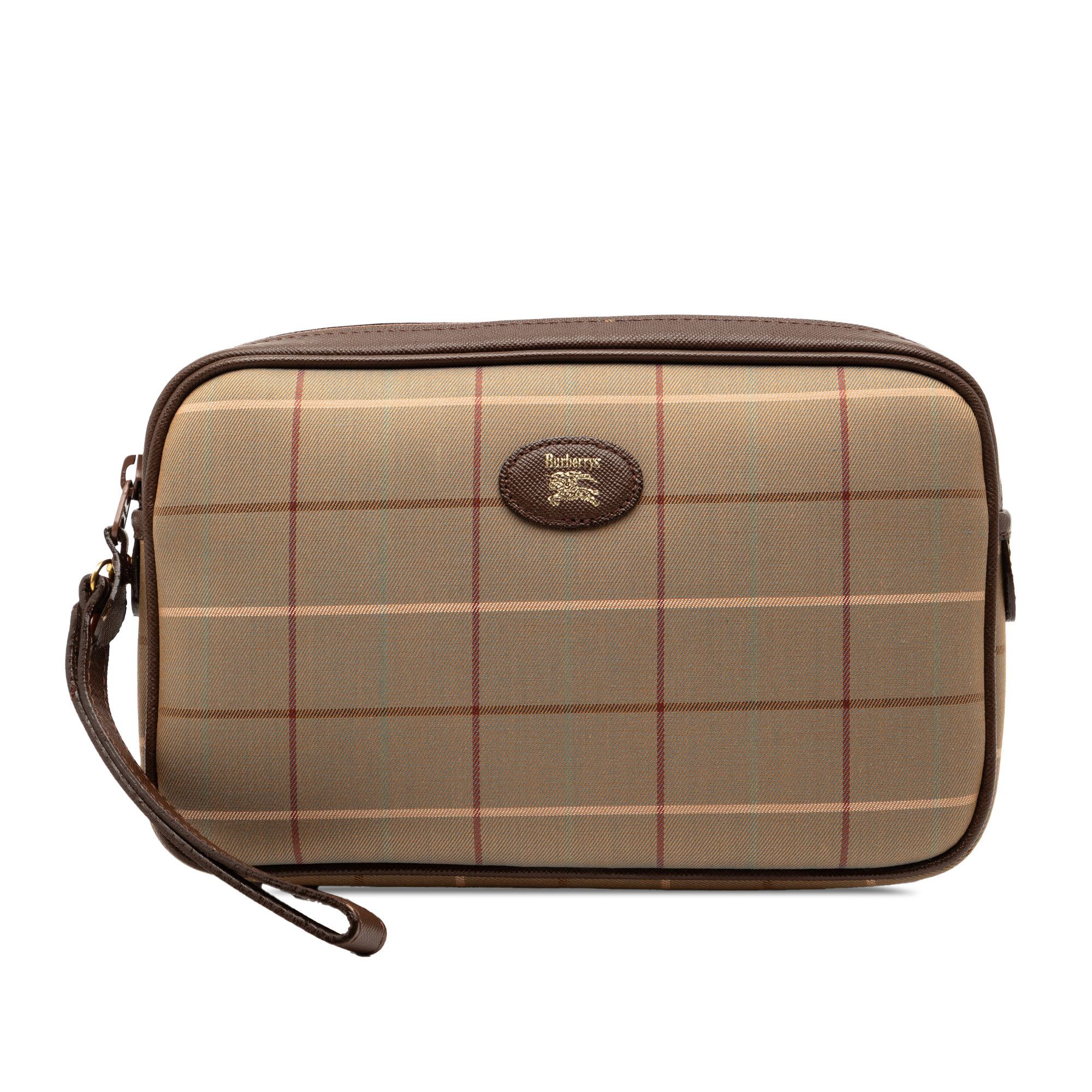 Burberry Burberry Vintage Check Canvas Clutch Size ONE SIZE - 1 Thumbnail