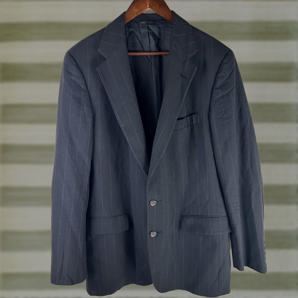 Ralph Lauren Vintage Ralph Lauren Polo University Club Suit Jacket Mens 42 Blue Wool 2 Button Notch Lapel 1990s Regular 2 Piece S Jacket Size US XL / EU 56 / 4 - 1 Thumbnail
