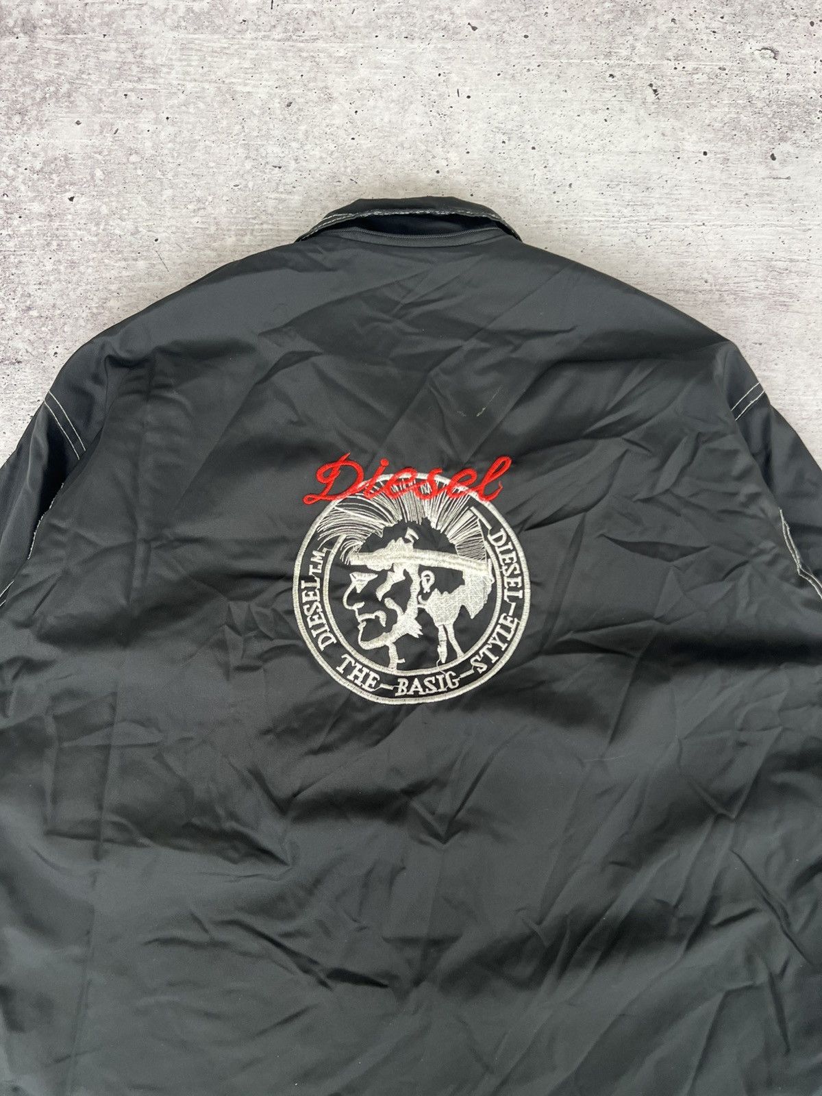 Diesel × Vintage Diesel Vintage Big Logo Black y2k Jacket Size US XL / EU 56 / 4 - 10 Thumbnail