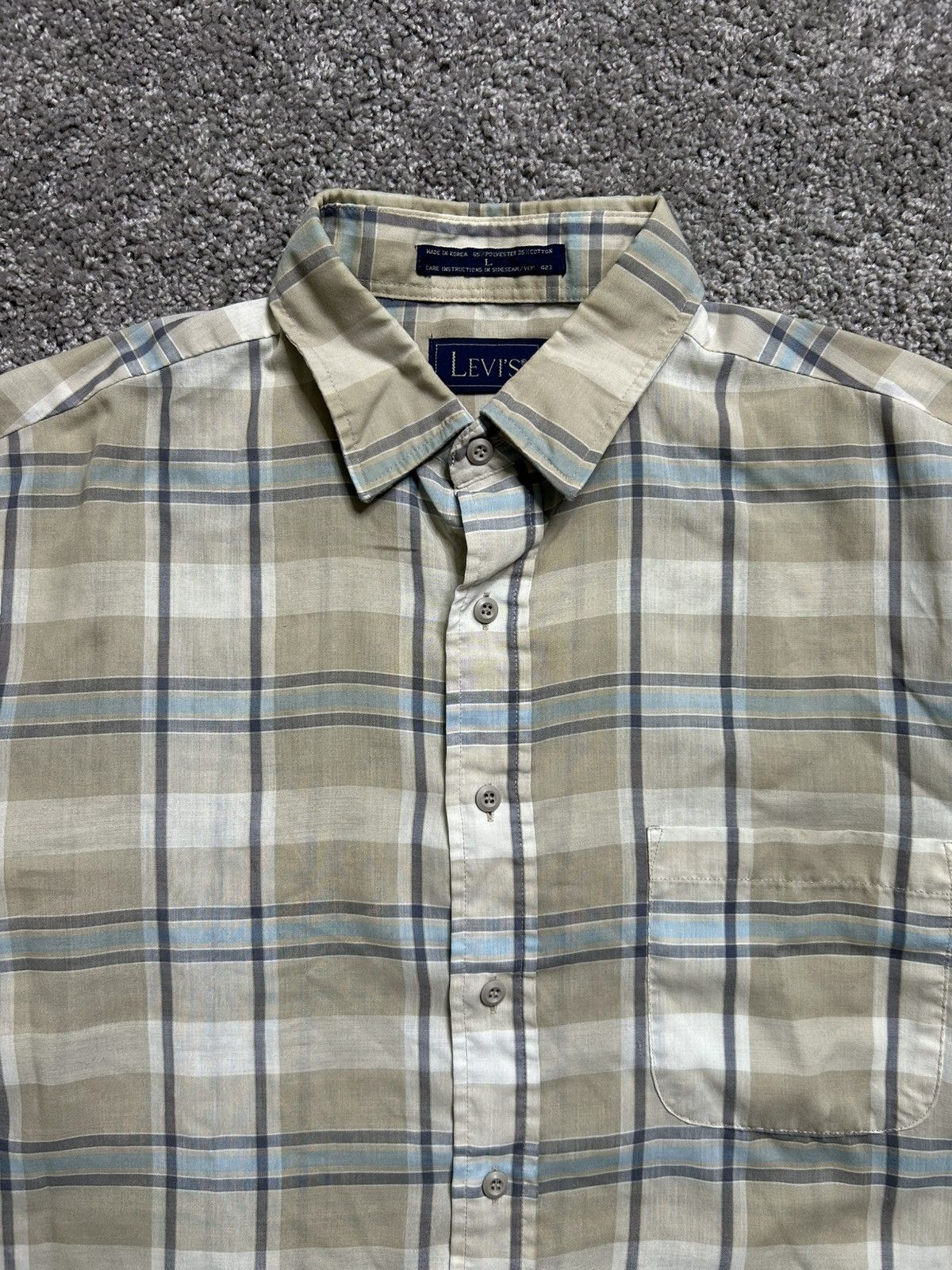 Levi's Vintage 80s/90s Levi’s Plaid Button Up Shirt Checkered Size US L / EU 52-54 / 3 - 2 Thumbnail