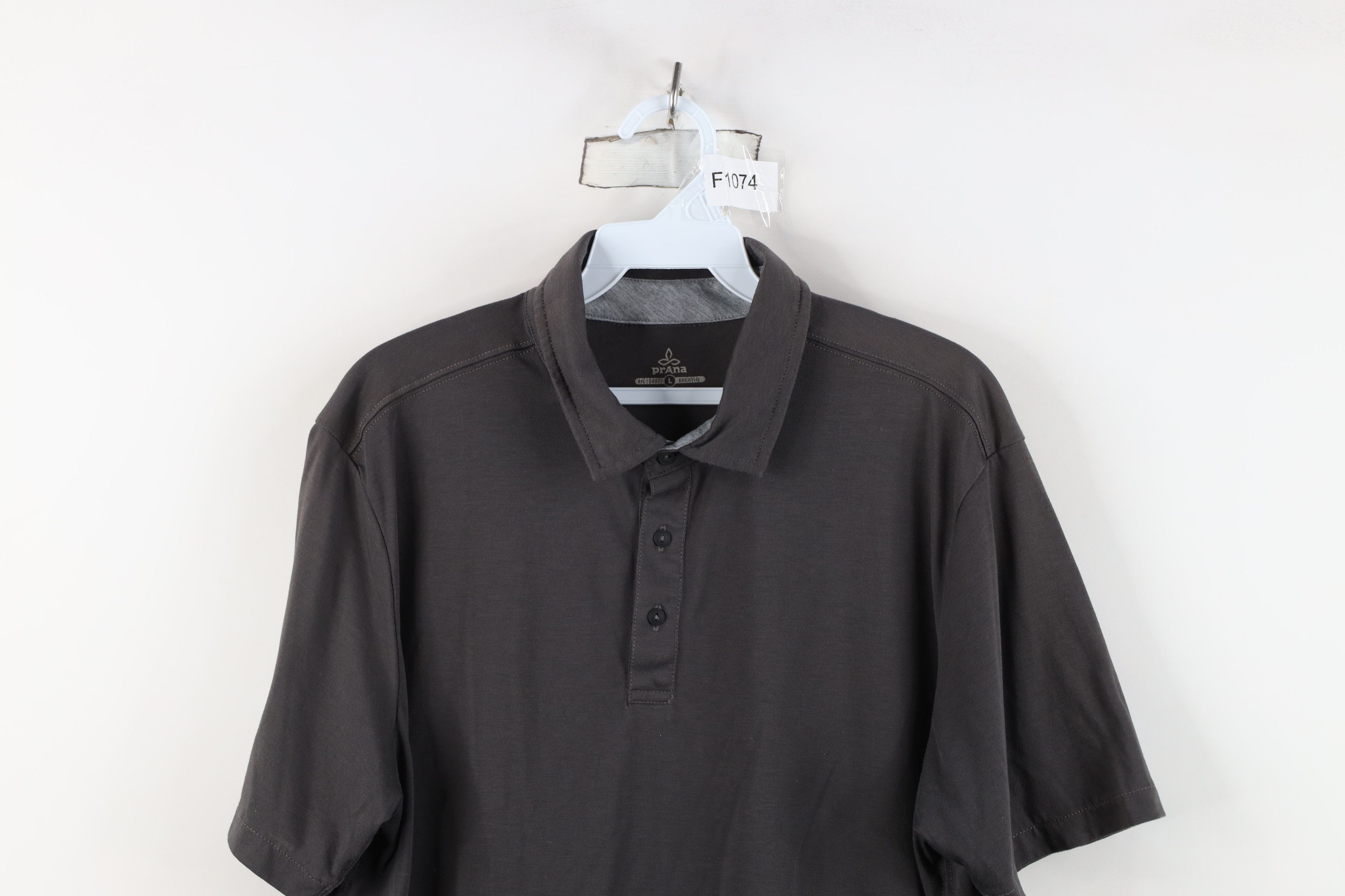 Prana prAna Breathe Stretch Knit Neriah Collared Polo Shirt Gray Size US L / EU 52-54 / 3 - 2 Thumbnail