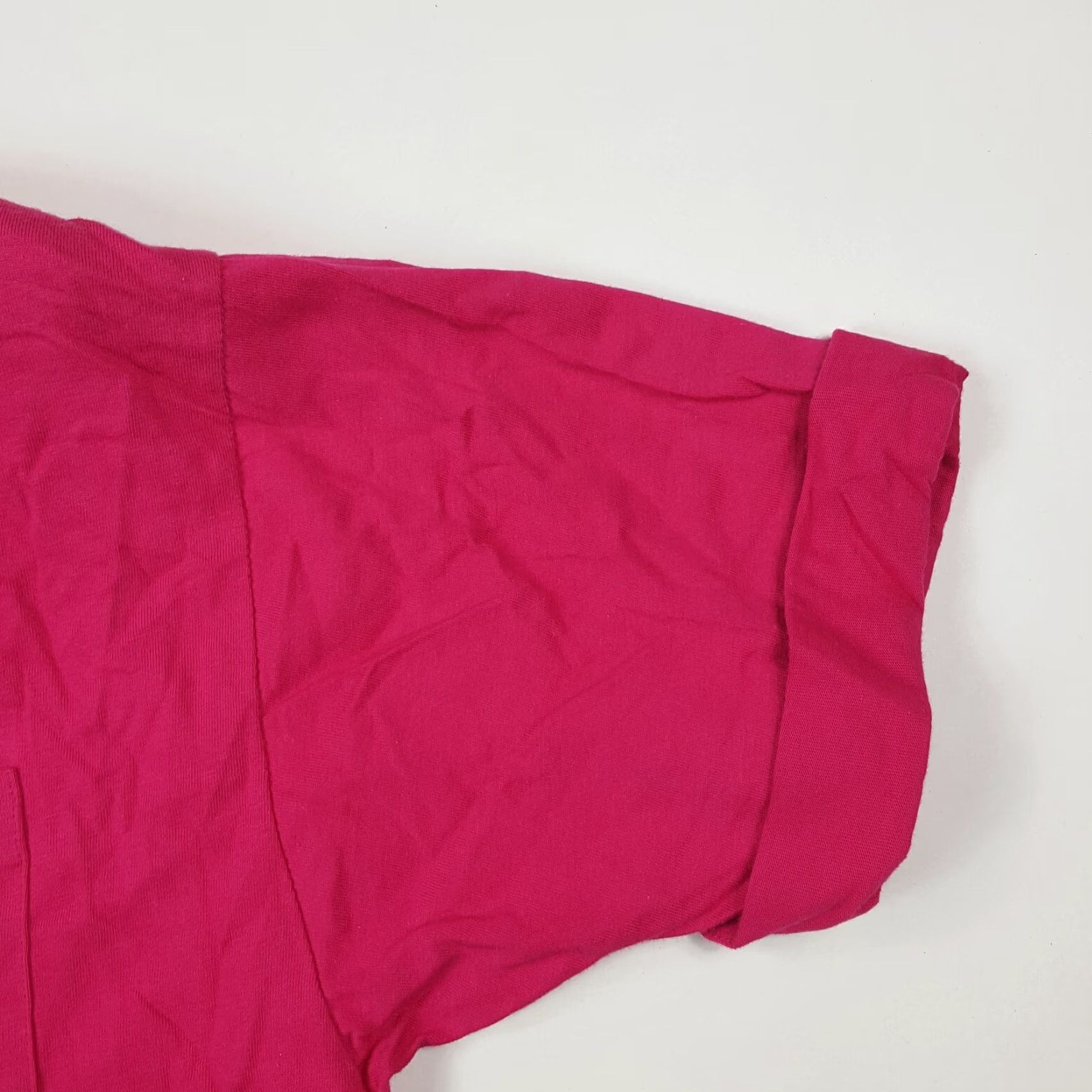 Bell VINTAGE Jean Bell Womens T-Shirt Top Shirt Pink Short Sleeve 80s 90s Golf Casual Logo Embroidered Crew Neck Pullover Knit 100% Cotton Regular Size L Size L / US 10 / IT 46 - 4 Thumbnail