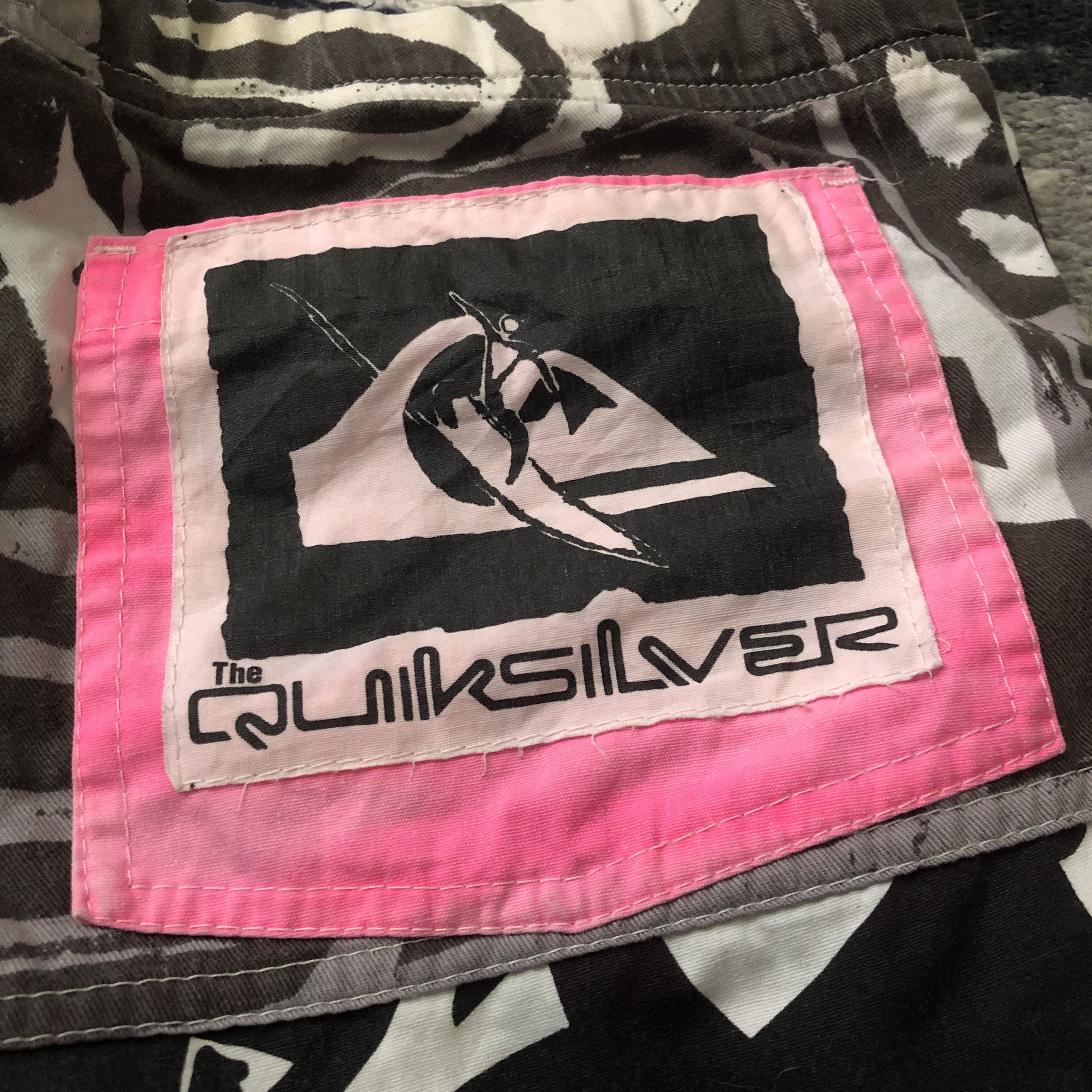 Quiksilver Vintage rare Quiksilver patch work surf shorts Size US 33 - 7 Thumbnail