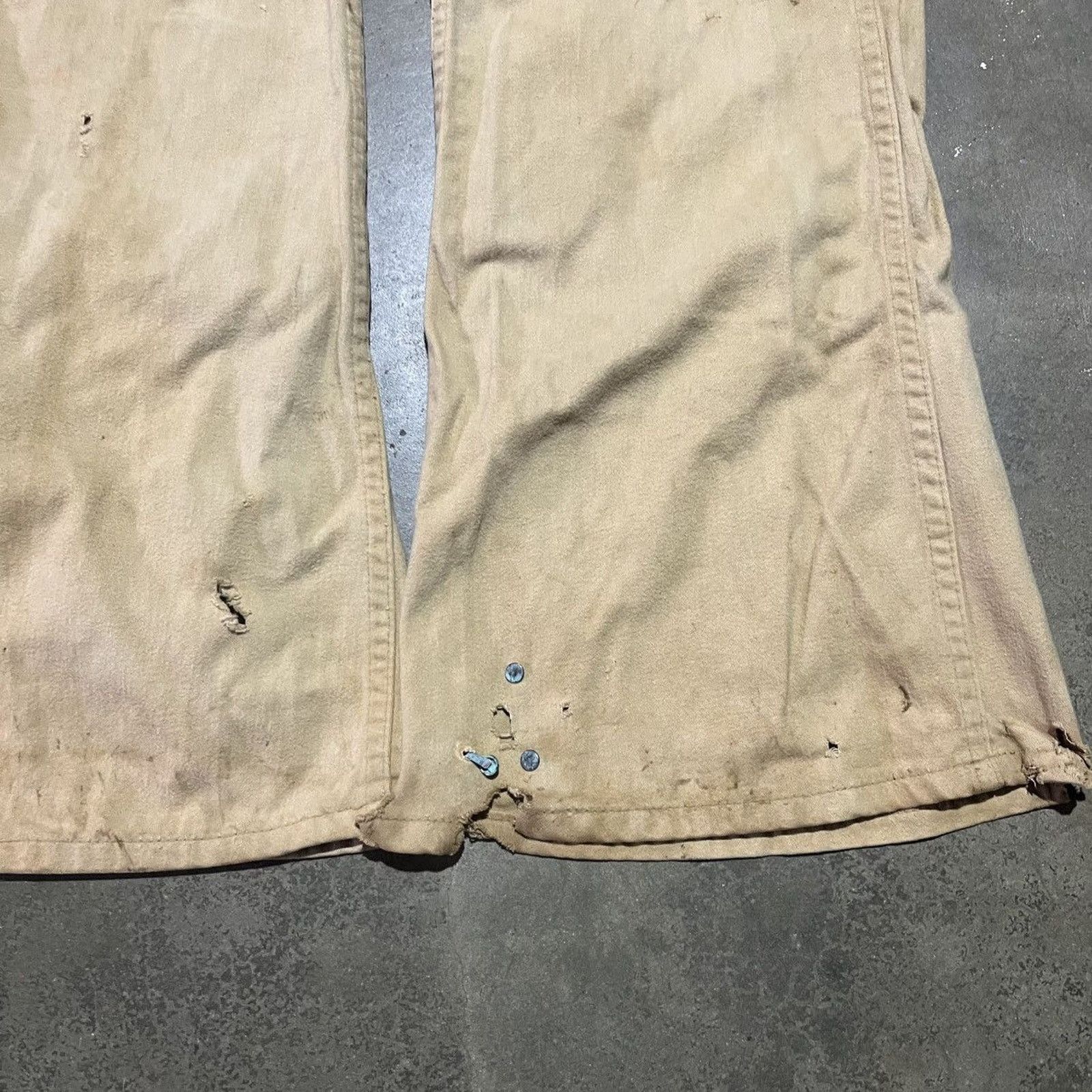 Vintage Vintage 70s Maverick Tan Buttonfly Bell Bottom Pants 31x29 Size 31" - 3 Thumbnail