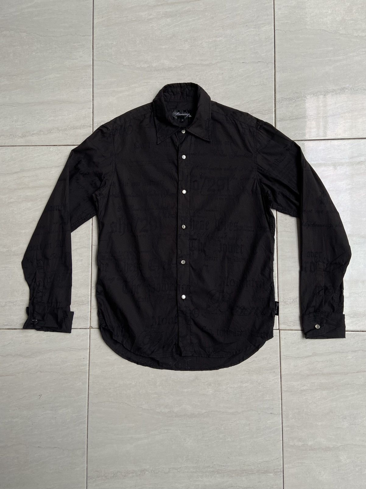 Designer × Japanese Brand BERNINGS SHO Black Shirt Size US S / EU 44-46 / 1 - 1 Thumbnail