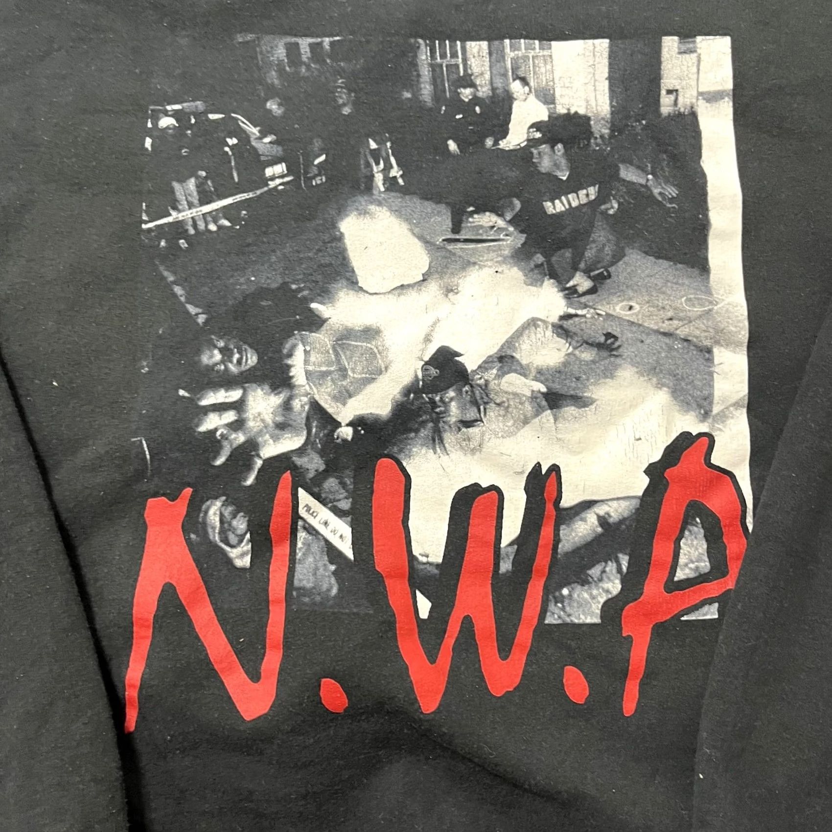 Vintage N.W.A Sweatshirt Mens 2XL Black Fleece Crewneck Pullover Hip Hop Graphic Rap Shirt Size US XXL / EU 58 / 5 - 3 Thumbnail