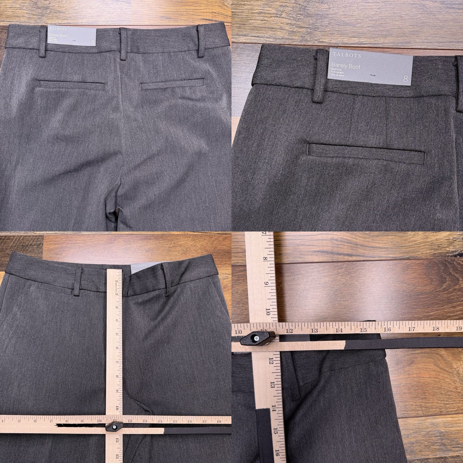 Talbots Talbots Pants Womens 8 Charcoal Heather Gray Full Length New Bootcut Stretch Dress Pants Fall Size 30" / US 8 / IT 44 - 8 Thumbnail