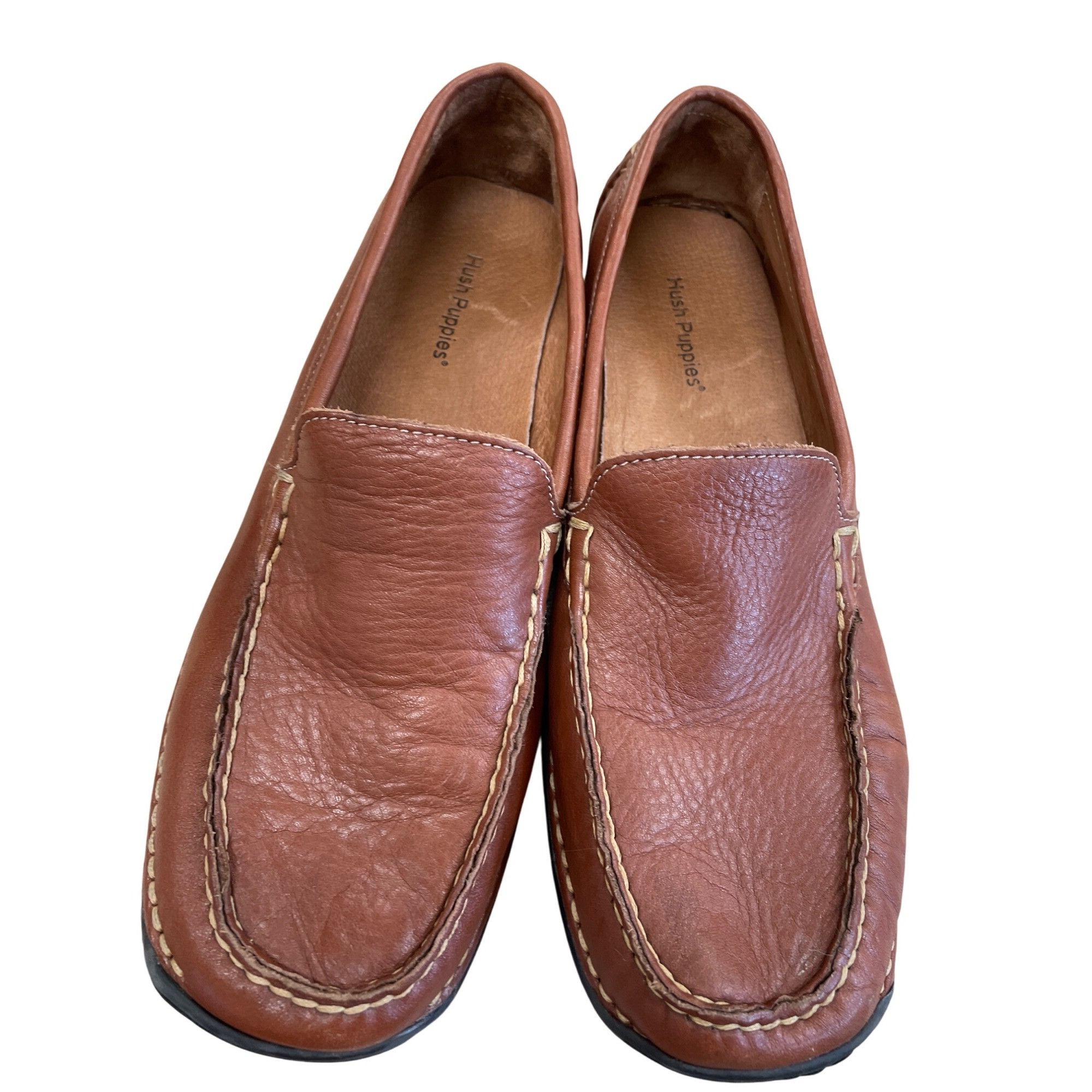 Hush Puppies Hush Puppies Mens Brown Leather Slip-On Loafers Shoes Size 9 Size US 9 / EU 42 - 11 Thumbnail